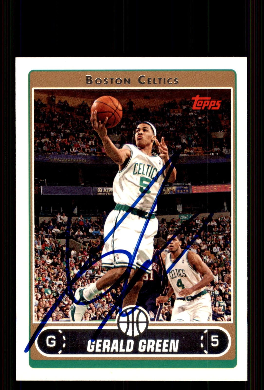 Signed Basketball Card Auto Gerald Green 2006-07 Topps #44 Boston Celtics