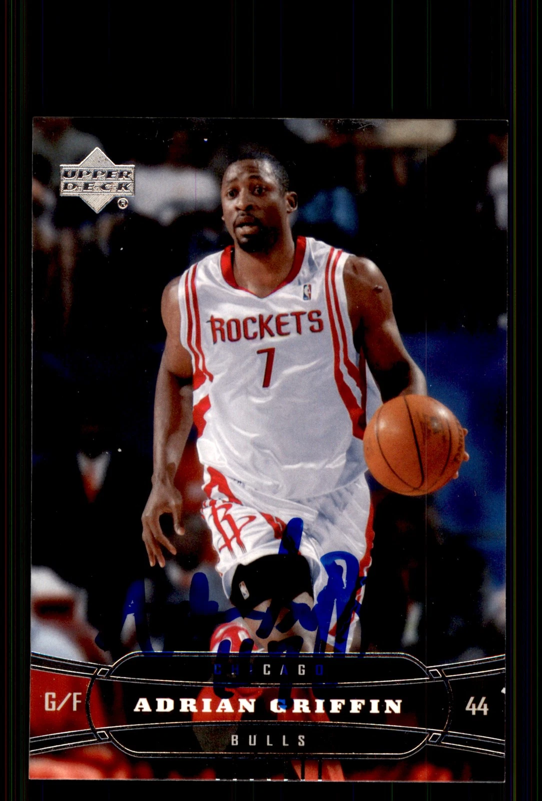 Signed Basketball Card Auto Adrian Griffin 2004-05 Upper Deck #13 Chicago Bulls