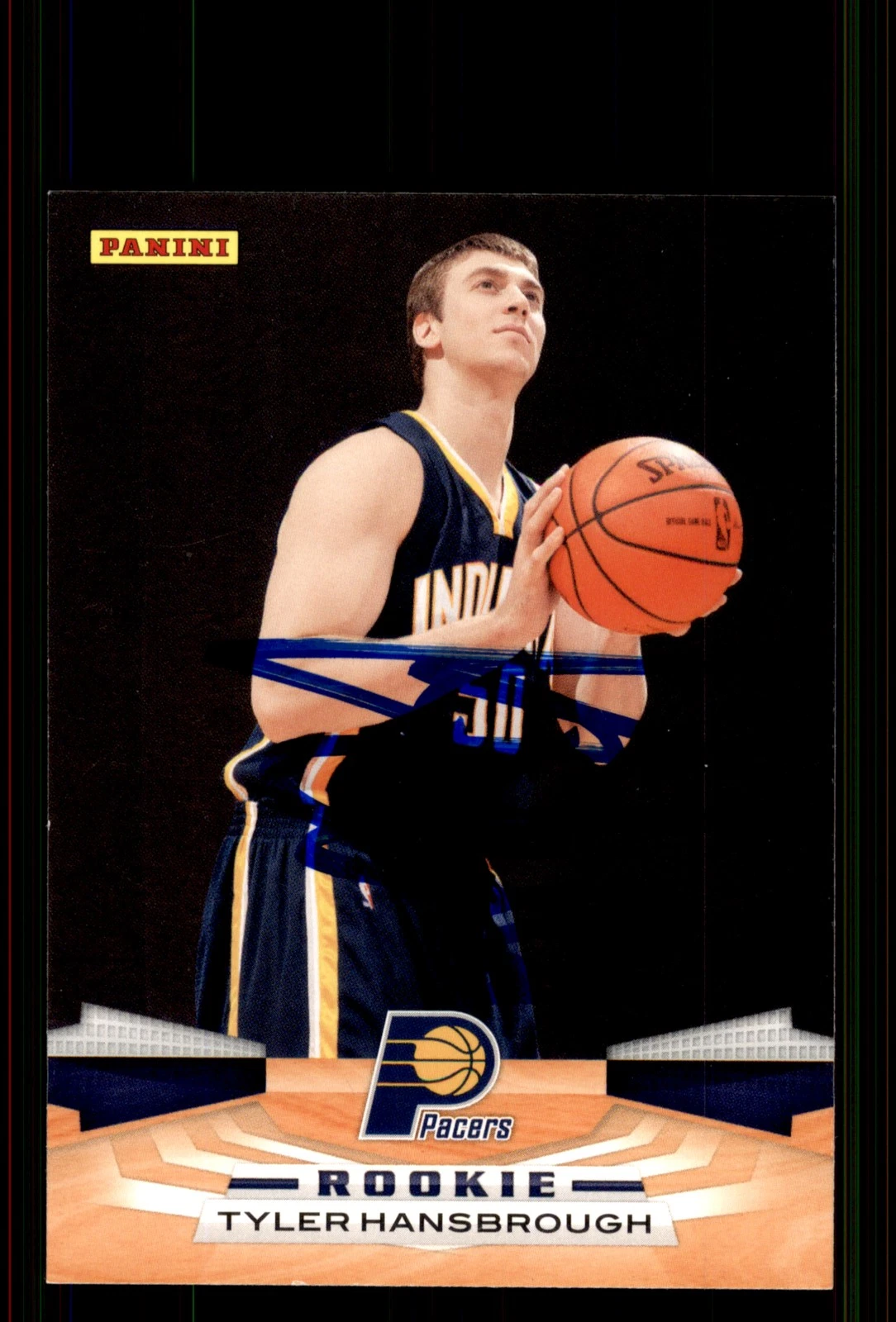 Signed Basketball Card Auto Tyler Hansbrough 2009-10 Panini #313 Indiana Pacers