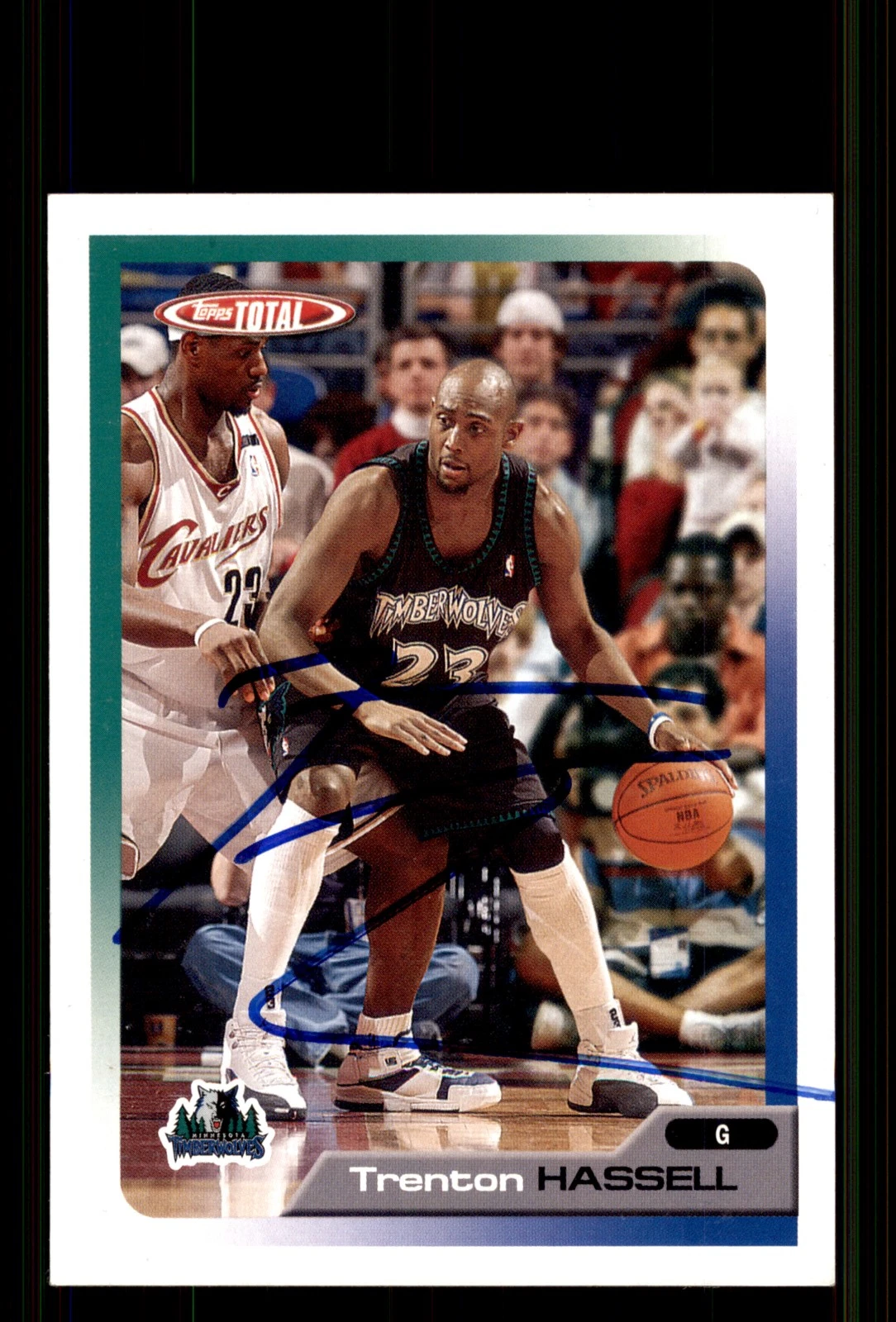 Signed Basketball Card Auto Trenton Hassell 2005-06 Topps Total #51 Timberwolves