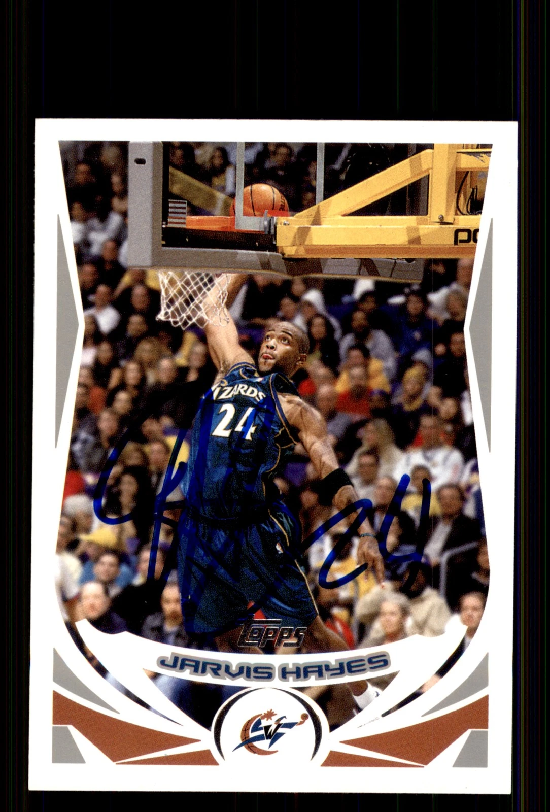 Signed Basketball Card Auto Jarvis Hayes 2004-05 Topps #126 Wizards