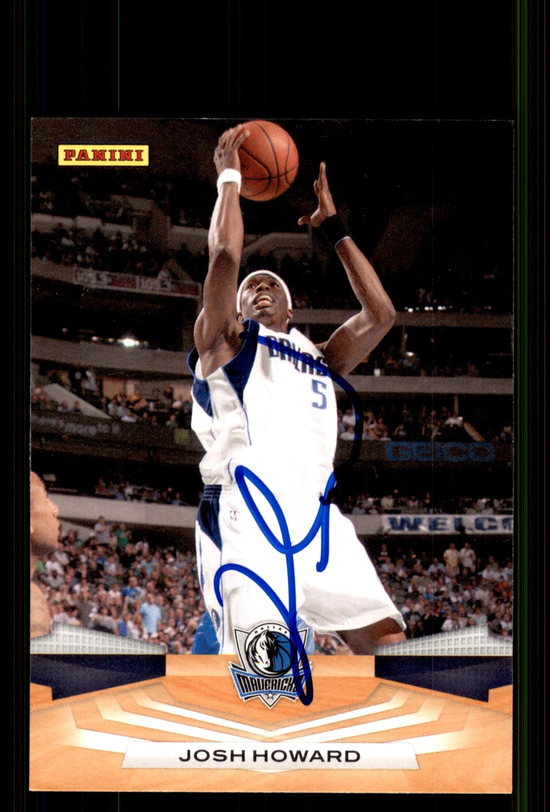 Signed Basketball Card Auto Josh Howard 2009-10 Panini #163 Dallas Mavericks