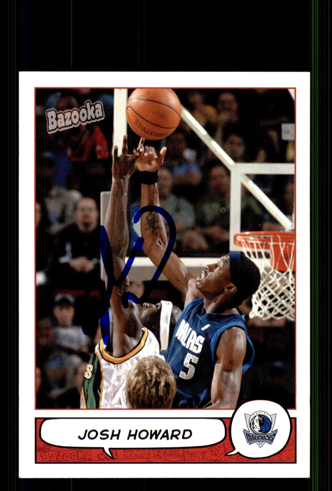 Signed Basketball Card Auto Josh Howard 2004-05 Bazooka #95 Dallas Mavericks