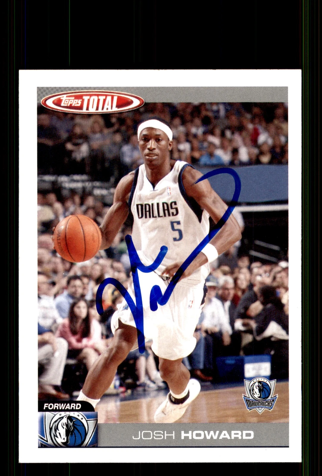 Signed Basketball Card Auto Josh Howard 2004-05 Topps Total #162 Mavericks