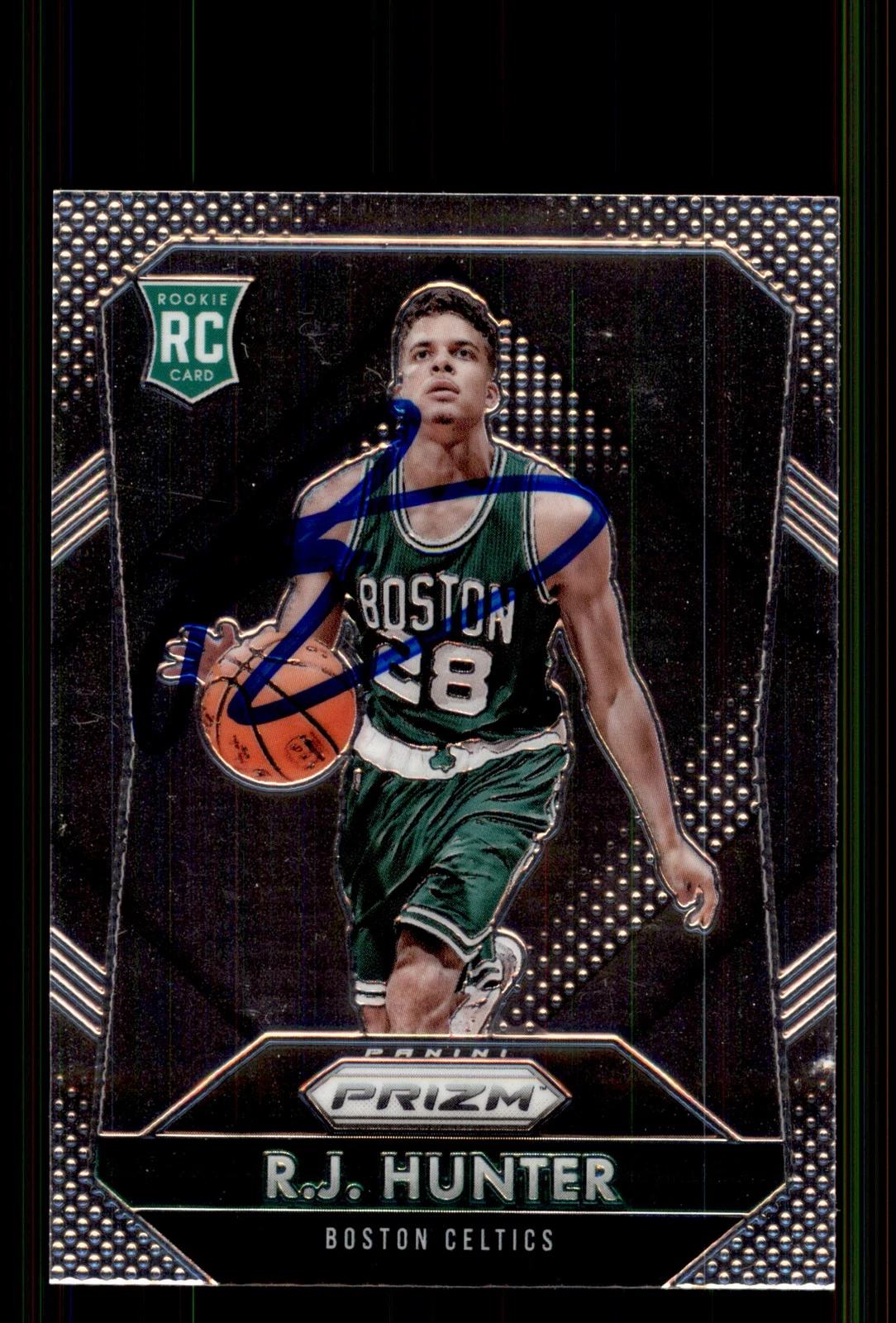 Signed Basketball Card Auto R.J. Hunter 2015-16 Panini Prizm #311 Boston Celtics