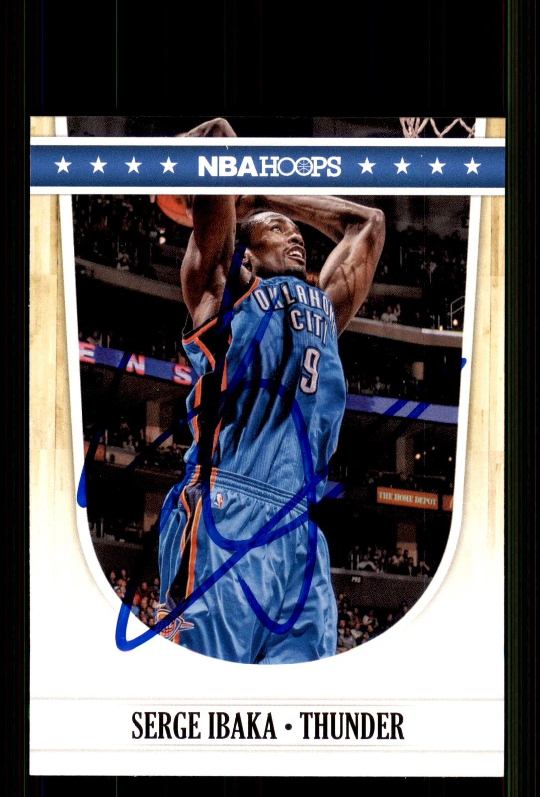 Signed Basketball Card Auto Serge Ibaka 2011-12 Hoops #172 Oklahoma City Thunder
