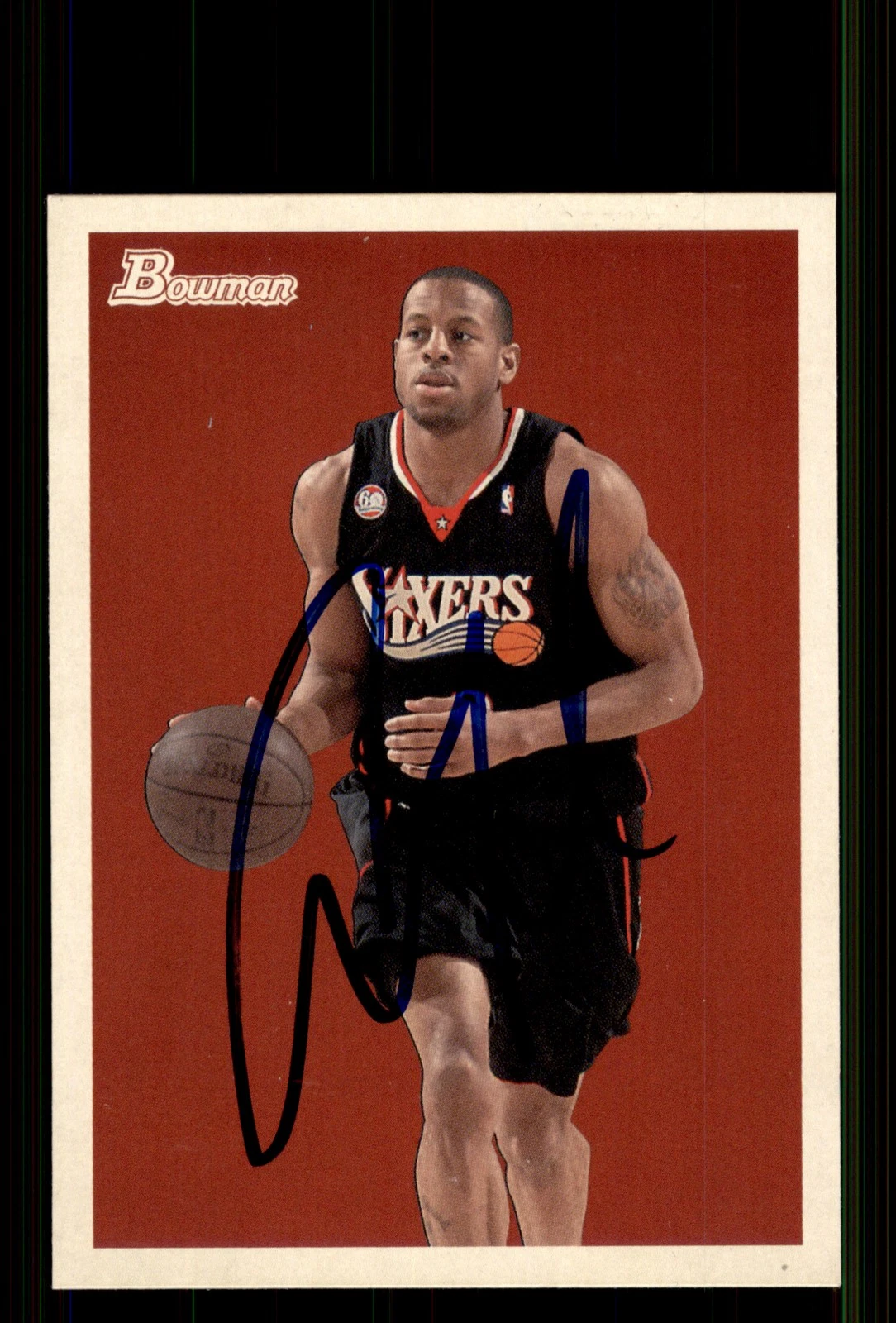 Signed Basketball Card Auto Andre Iguodala 2009-10 Bowman 48 #59 76ers