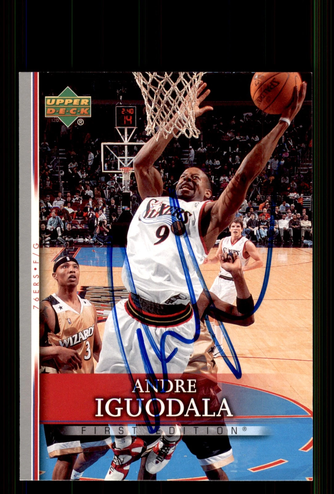 Signed Basketball Card Auto Andre Iguodala 2007-08 Upper Deck First Edition #189
