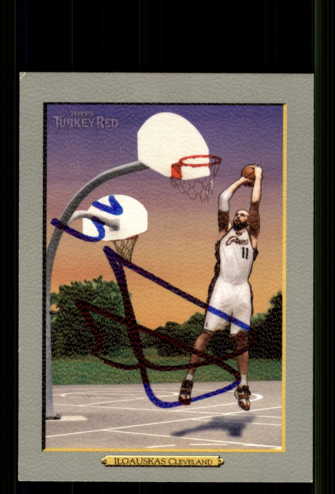 Signed Basketball Card Auto Zydrunas Ilgauskas 2006-07 Topps Turkey Red #168