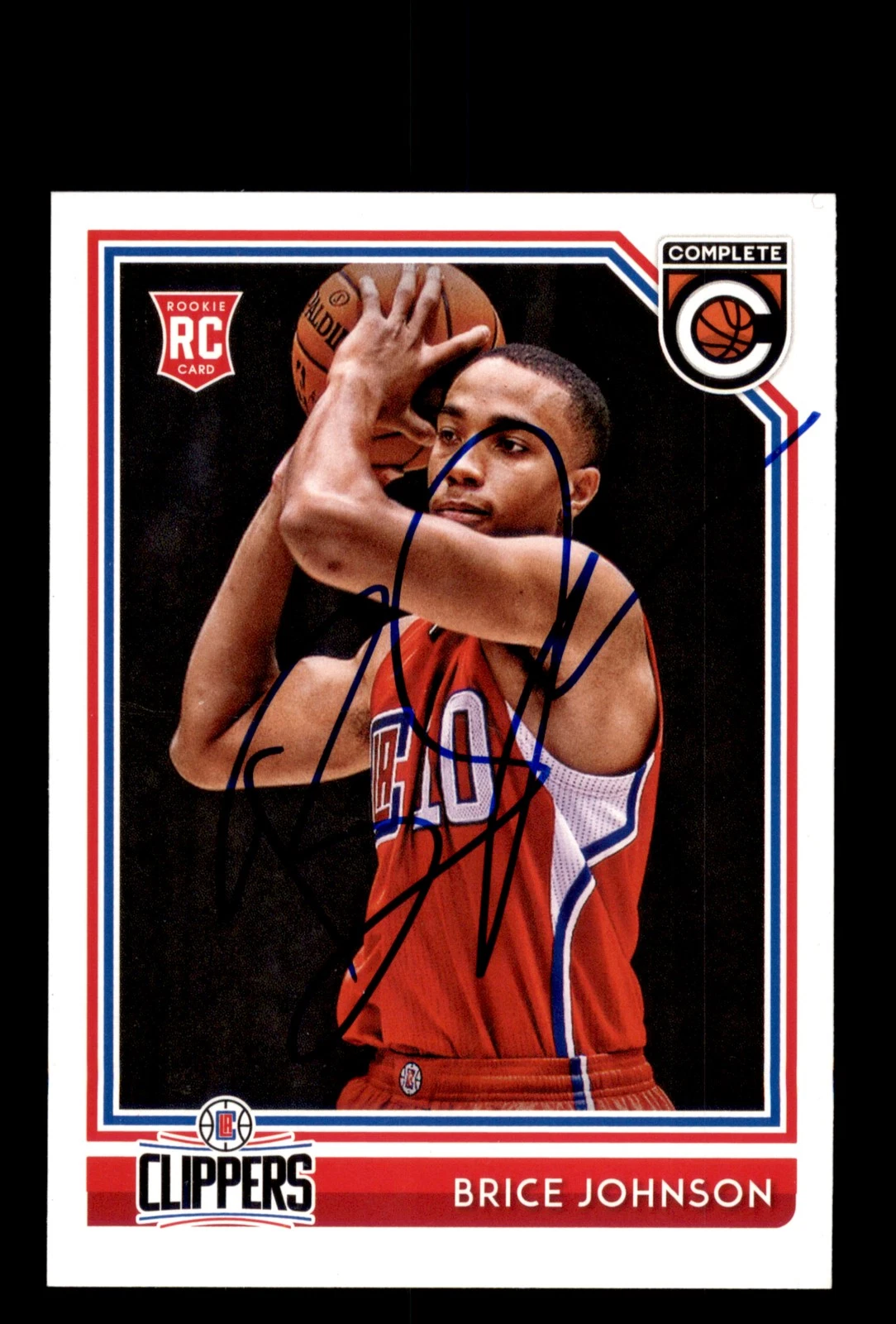 Signed Basketball Card Auto Brice Johnson 2016-17 Panini Complete #71 Clippers