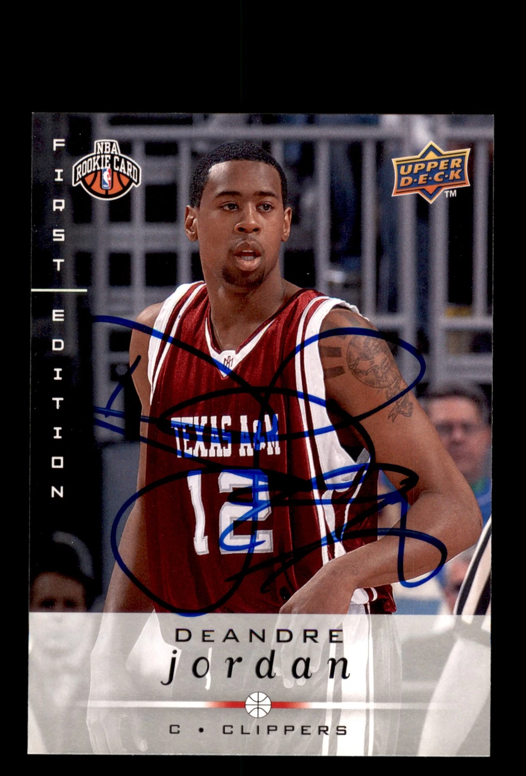 Signed Basketball Card Auto DeAndre Jordan 2008-09 Upper Deck First Edition #246