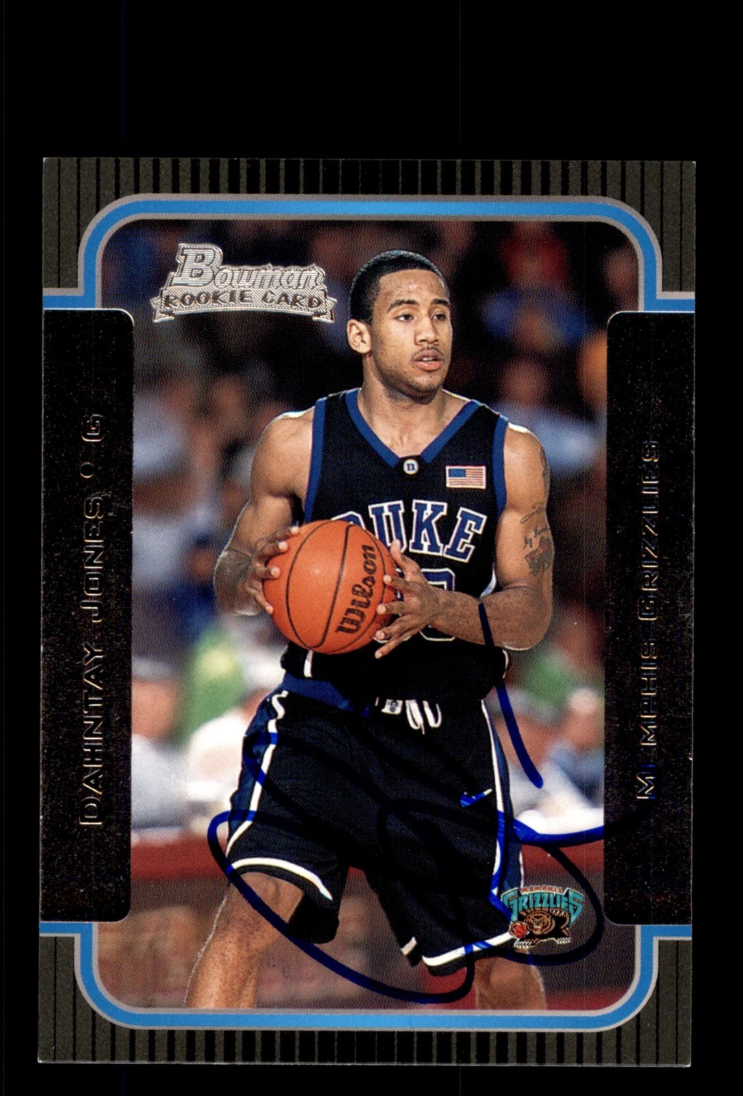 Signed Basketball Card Auto Dahntay Jones 2003-04 Bowman #115 Memphis Grizzlies