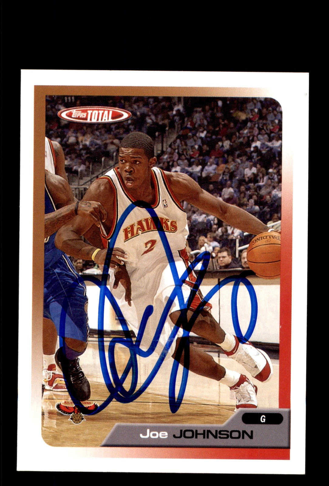 Signed Basketball Card Auto Joe Johnson 2005-06 Topps Total #234 Atlanta Hawks