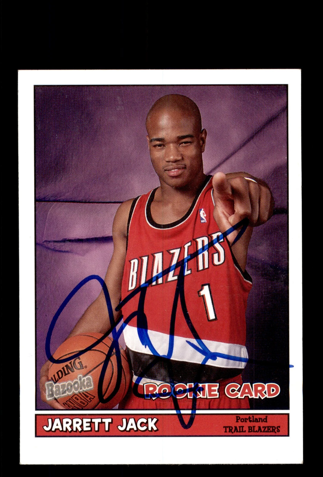 Signed Basketball Card Auto Jarrett Jack 2005-06 Bazooka #168 Trail Blazers