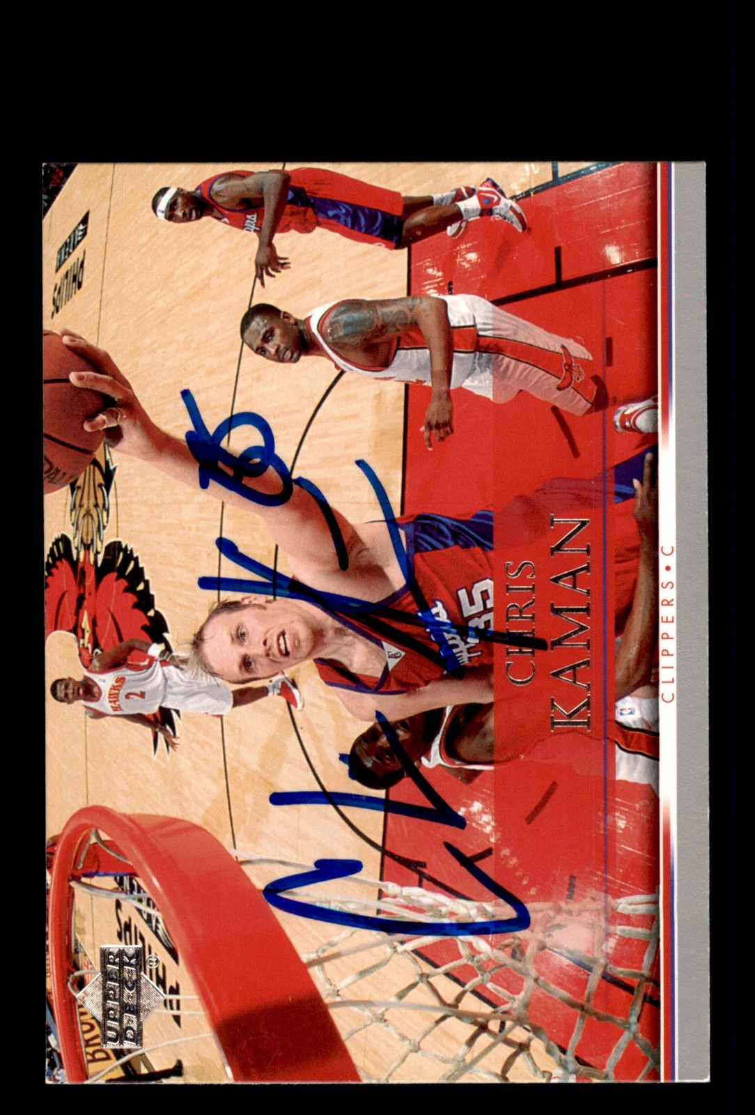 Signed Basketball Card Auto Chris Kaman 2007-08 Upper Deck #36 LA Clippers