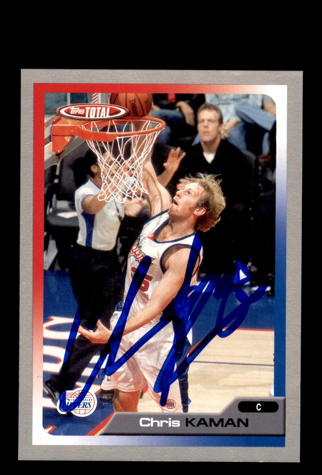 Signed Basketball Card Auto Chris Kaman 2005-06 Topps Total #48 LA Clippers