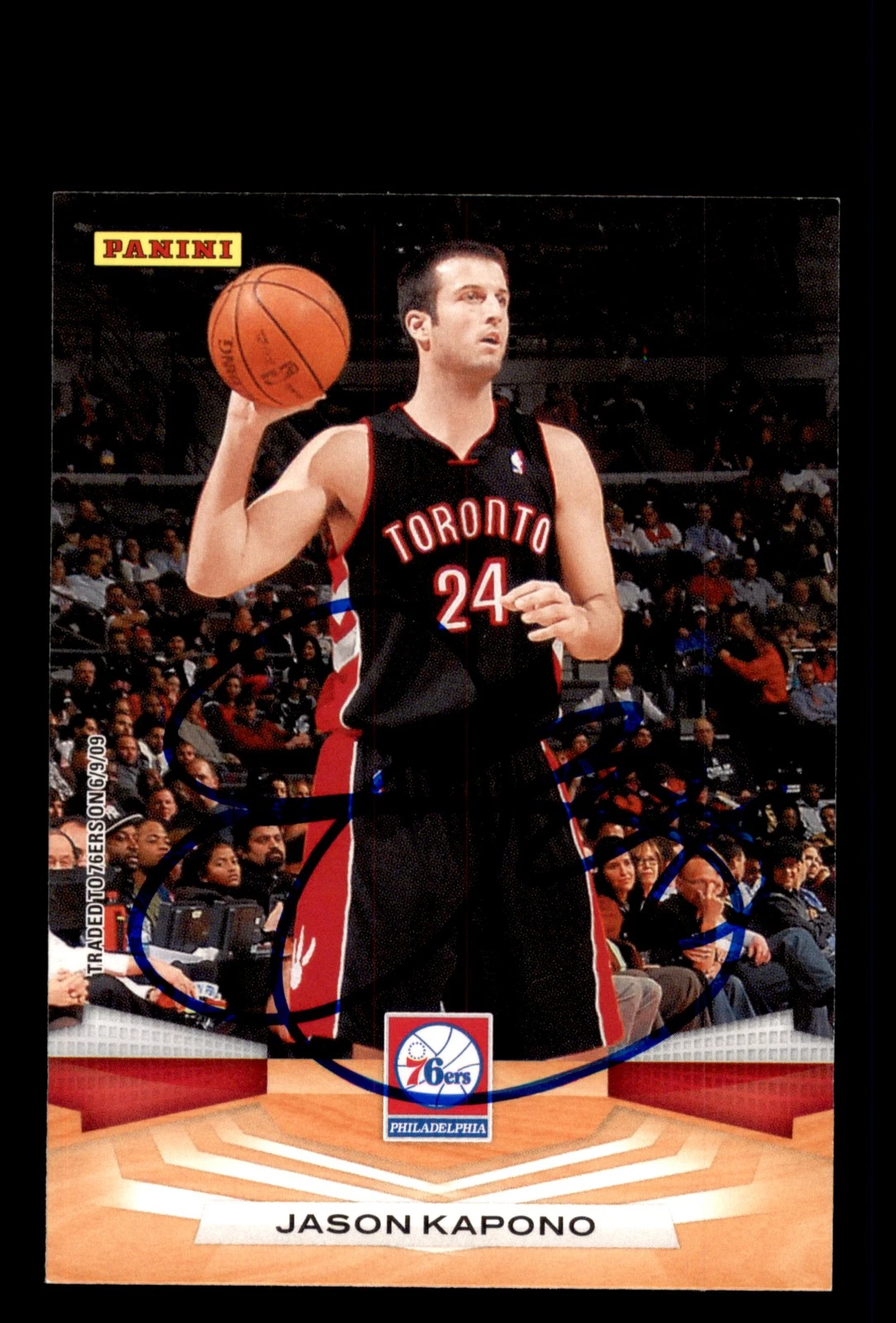 Signed Basketball Card Auto Jason Kapono 2009-10 Panini #35 Philadelphia 76ers