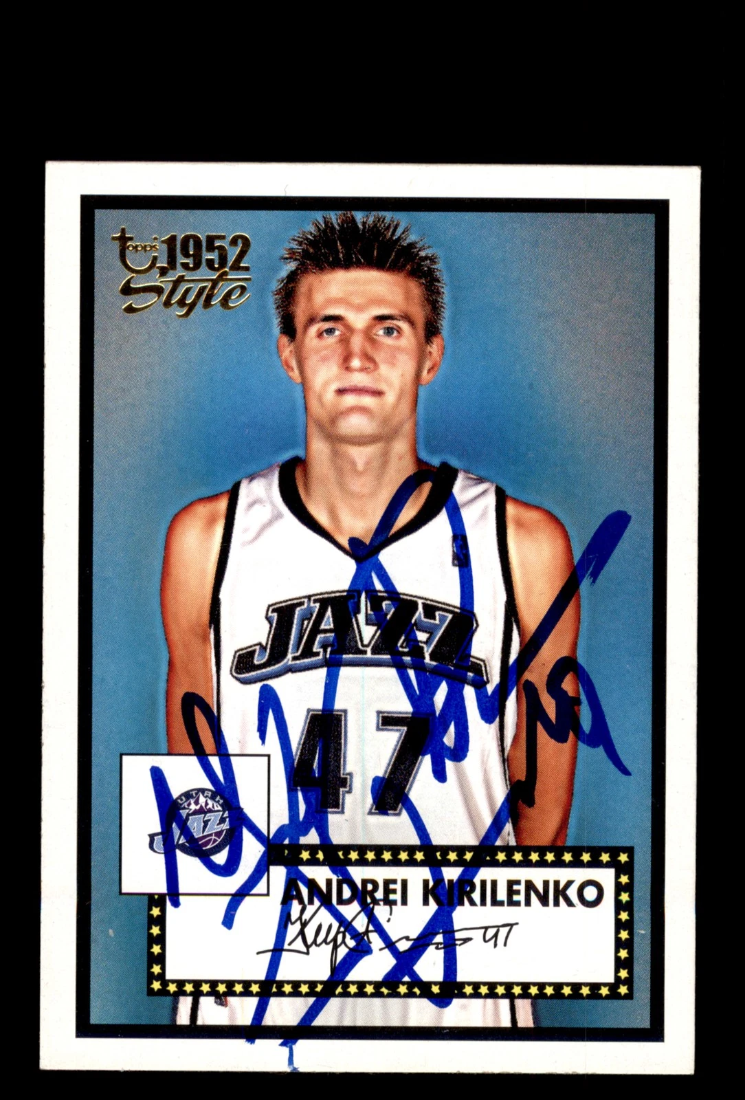 Signed Basketball Card Auto Andrei Kirilenko 2005-06 Topps 1952 Style #33