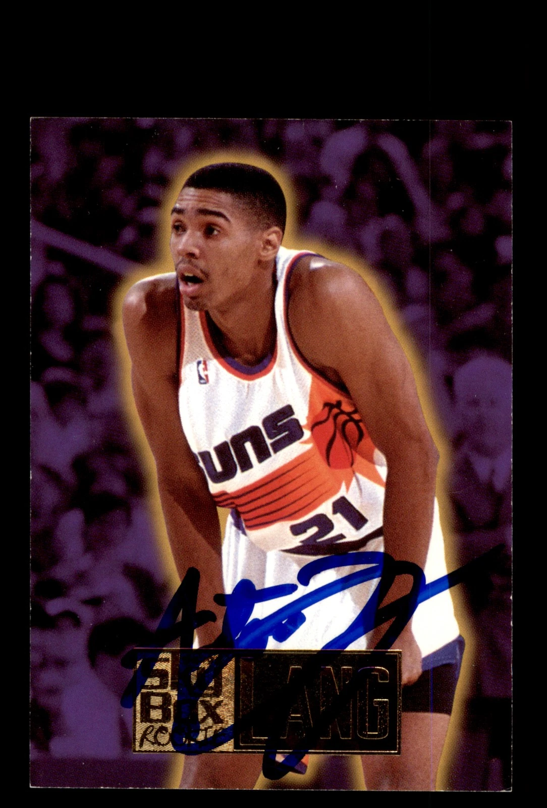 Signed Basketball Card Auto Antonio Lang 1994-95 SkyBox Premium #270 Suns