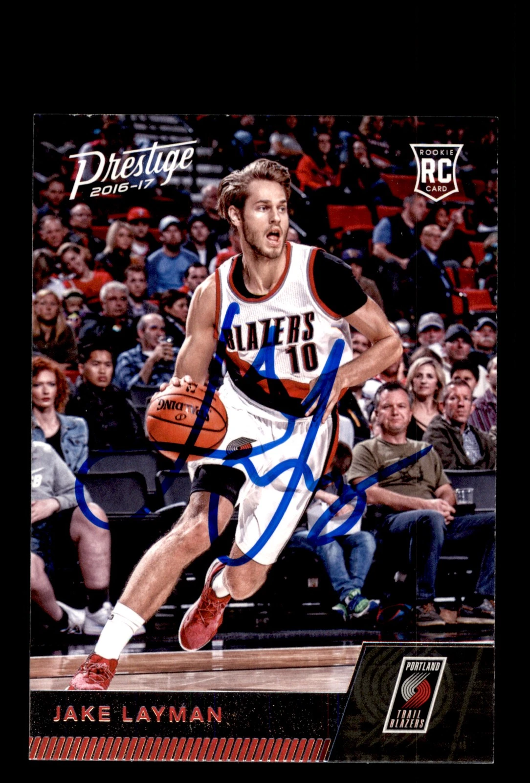Signed Basketball Card Auto Jake Layman 2016-17 Panini Prestige #191