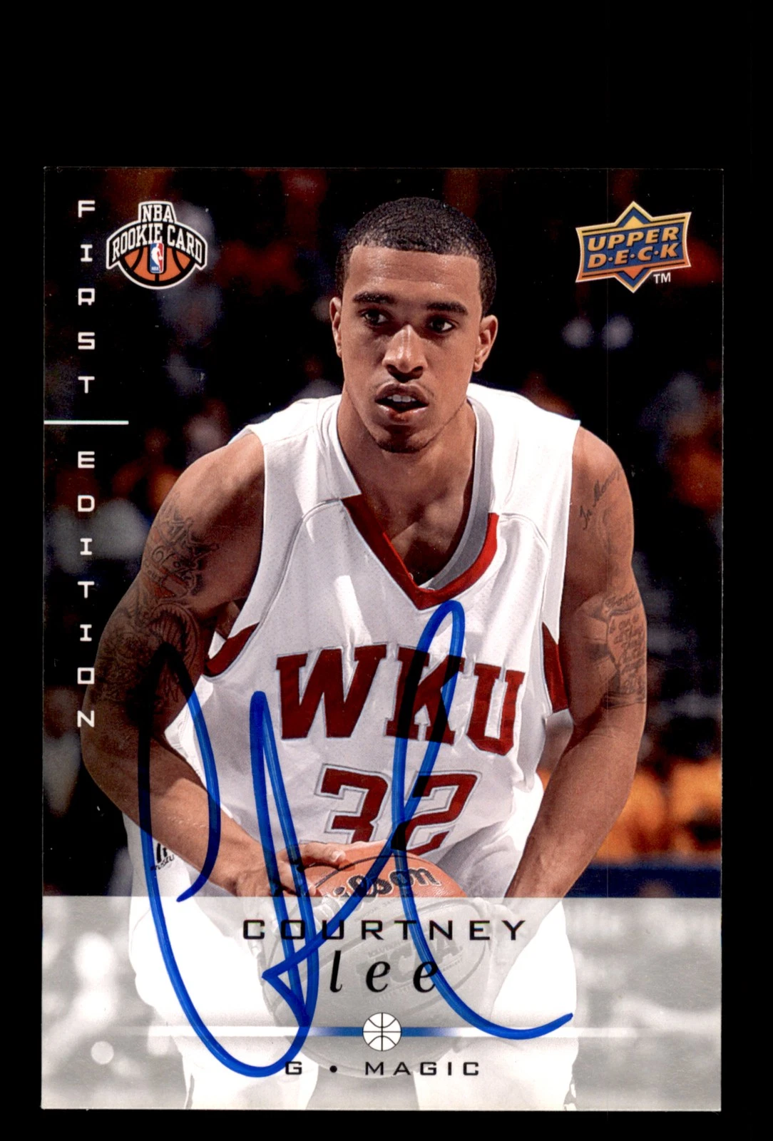 Signed Basketball Card Auto Courtney Lee 2008-09 Upper Deck #234 Orlando Magic