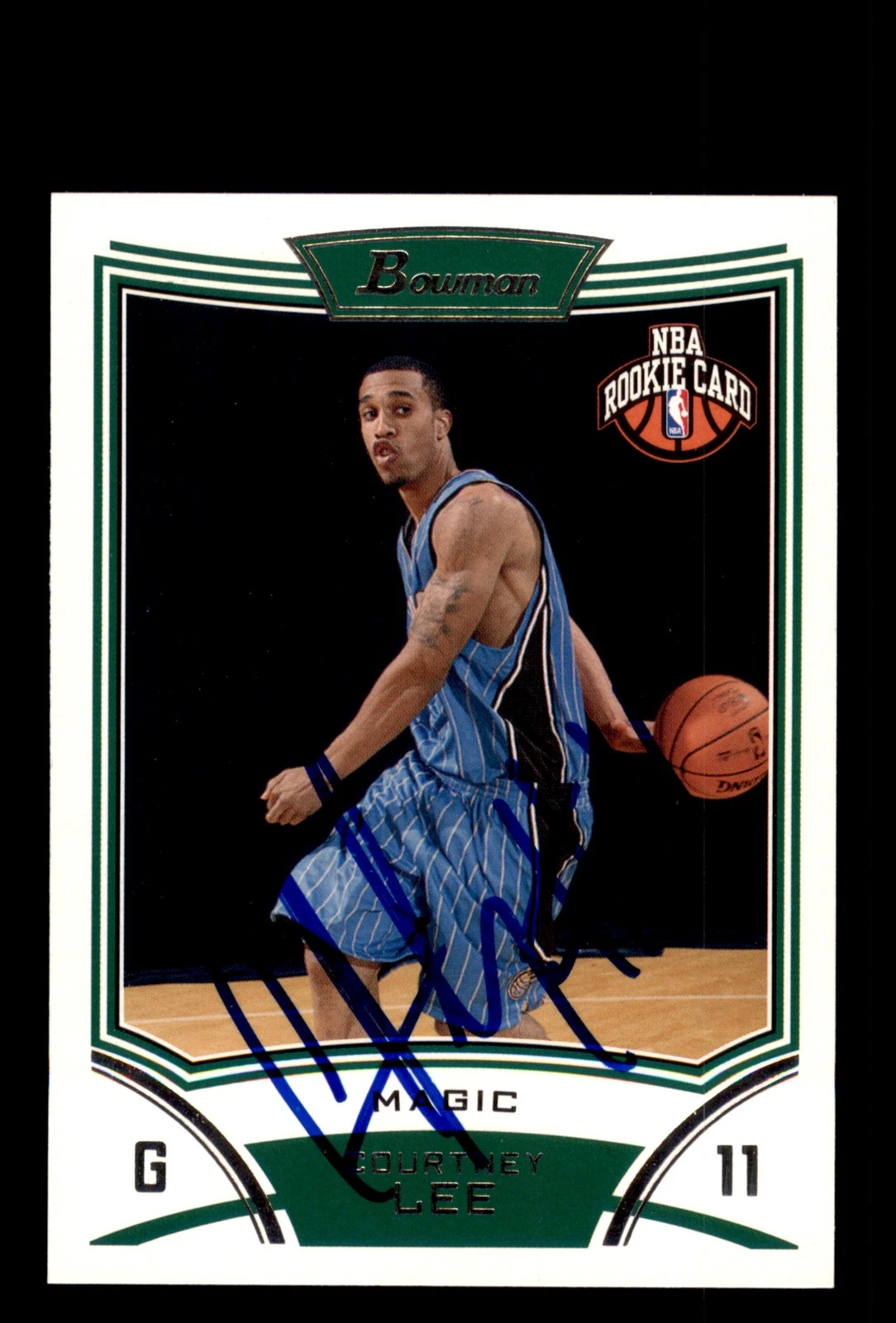 Signed Basketball Card Auto Courtney Lee 2008-09 Bowman #131 Orlando Magic