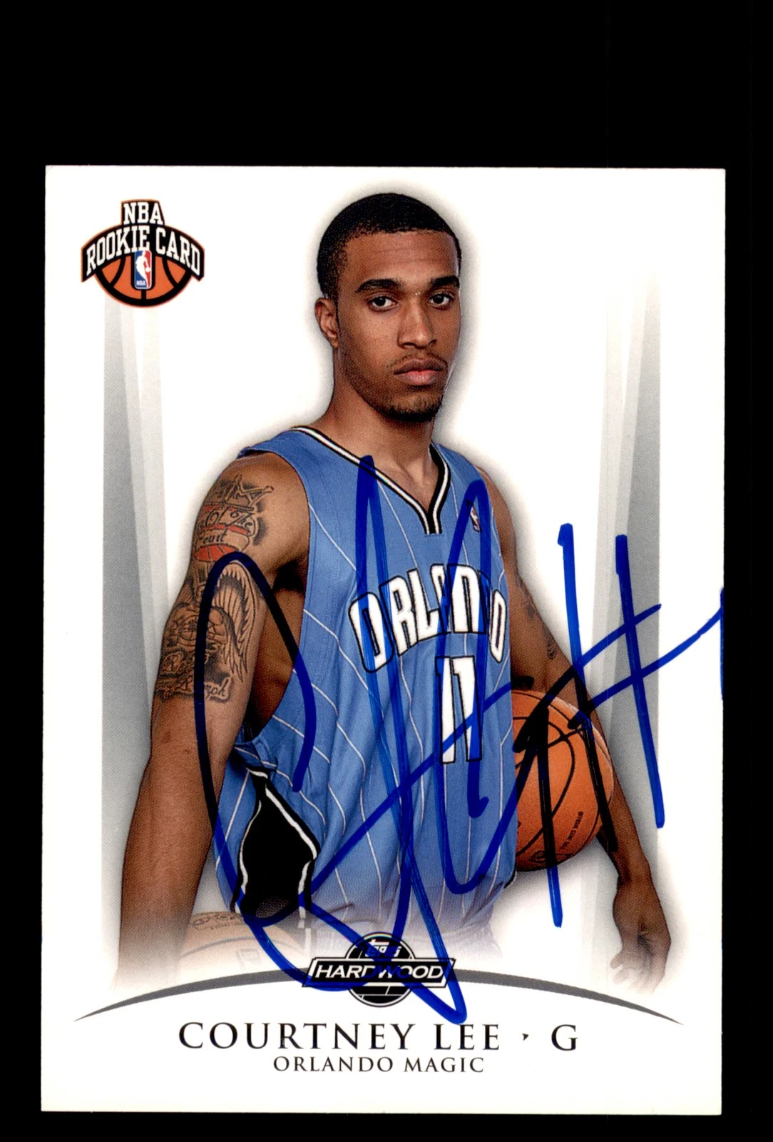 Signed Basketball Card Auto Courtney Lee 2008-09 Topps Hardwood #120 Magic