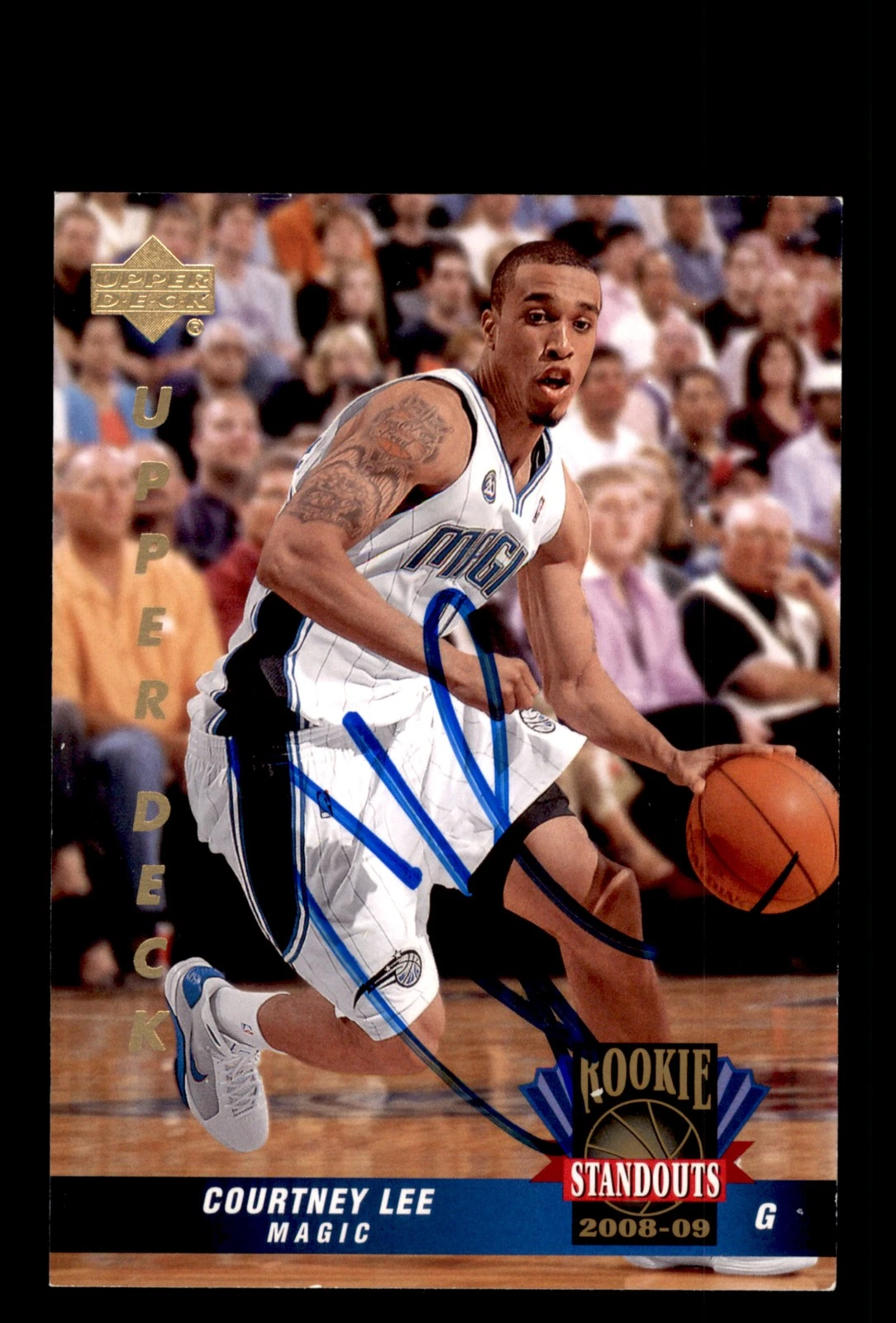 Signed Basketball Card Auto Courtney Lee 2008-09 Upper Deck Lineage #RS-29