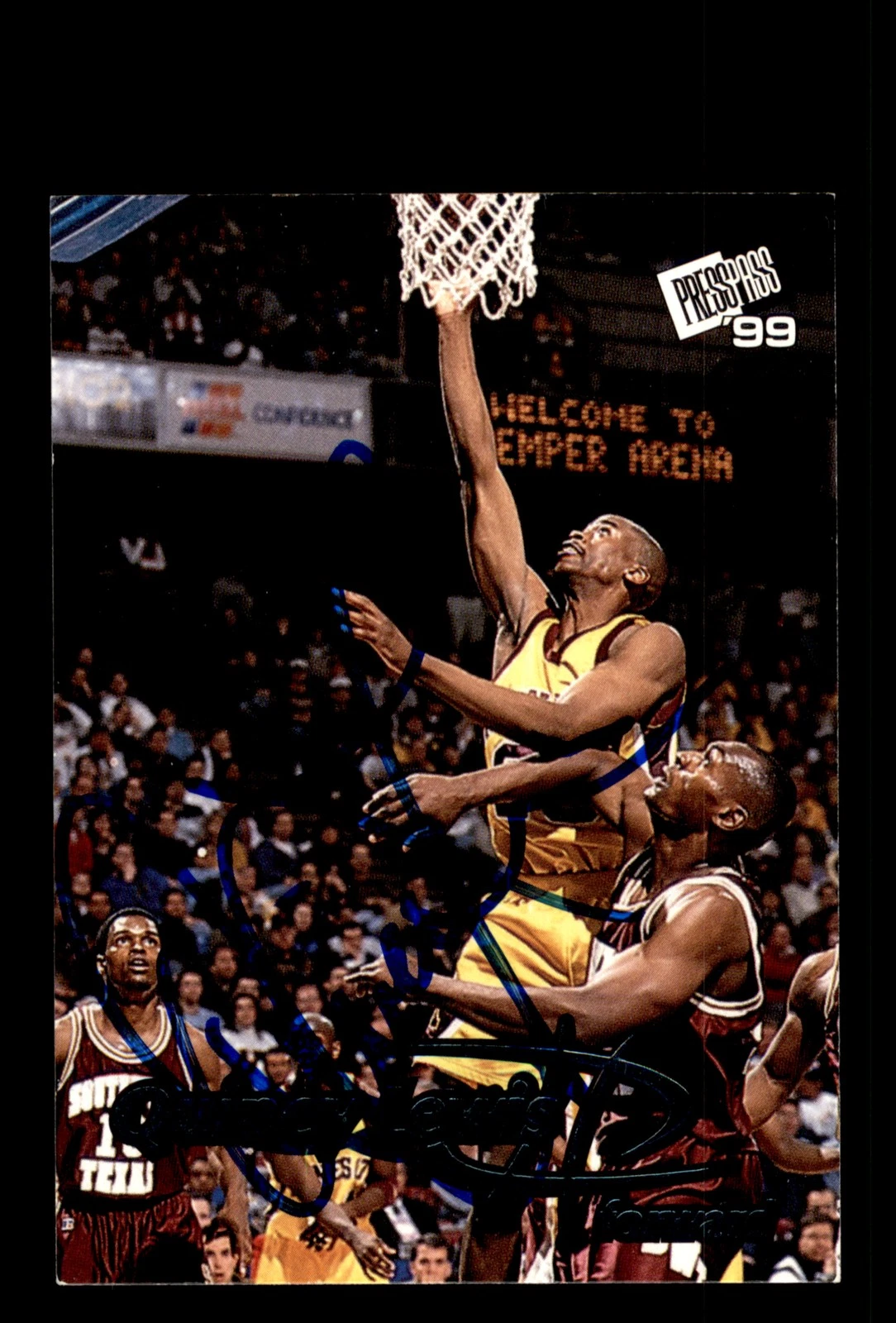 Signed Basketball Card Auto Quincy Lewis 1999 Press Pass #15 Minnesota