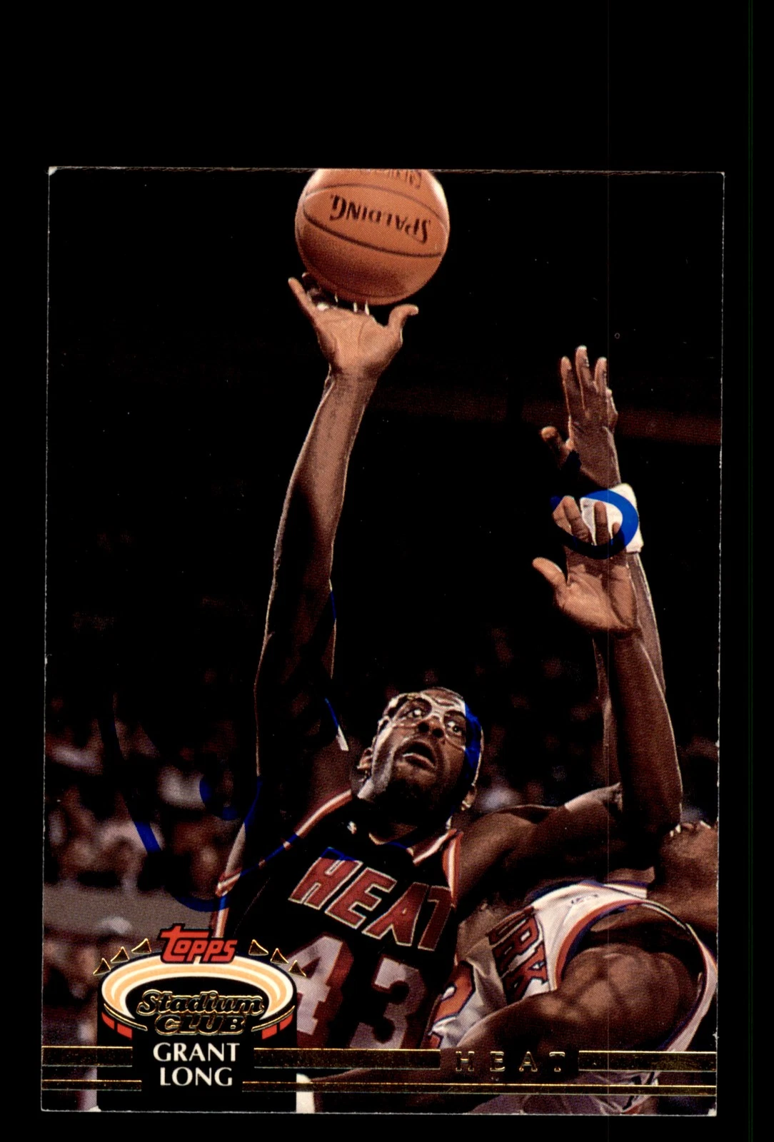 Signed Basketball Card Auto Grant Long 1992-93 Stadium Club #111 Miami Heat