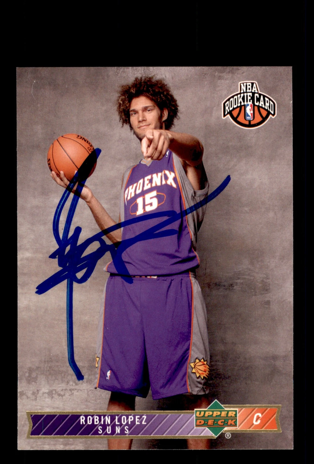Signed Basketball Card Auto Robin Lopez 2008-09 Upper Deck Lineage #215 Suns