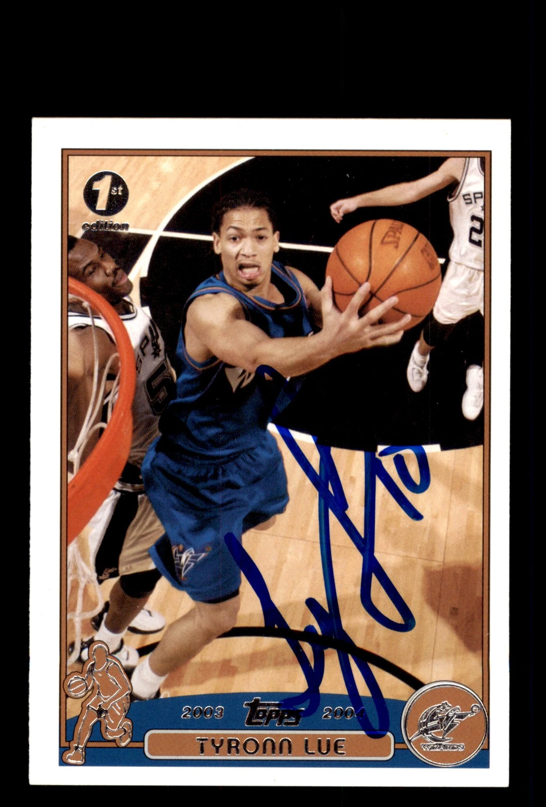 Signed Basketball Card Auto Tyronn Lue 2003-04 Topps 1st Ed. #131 Wizards