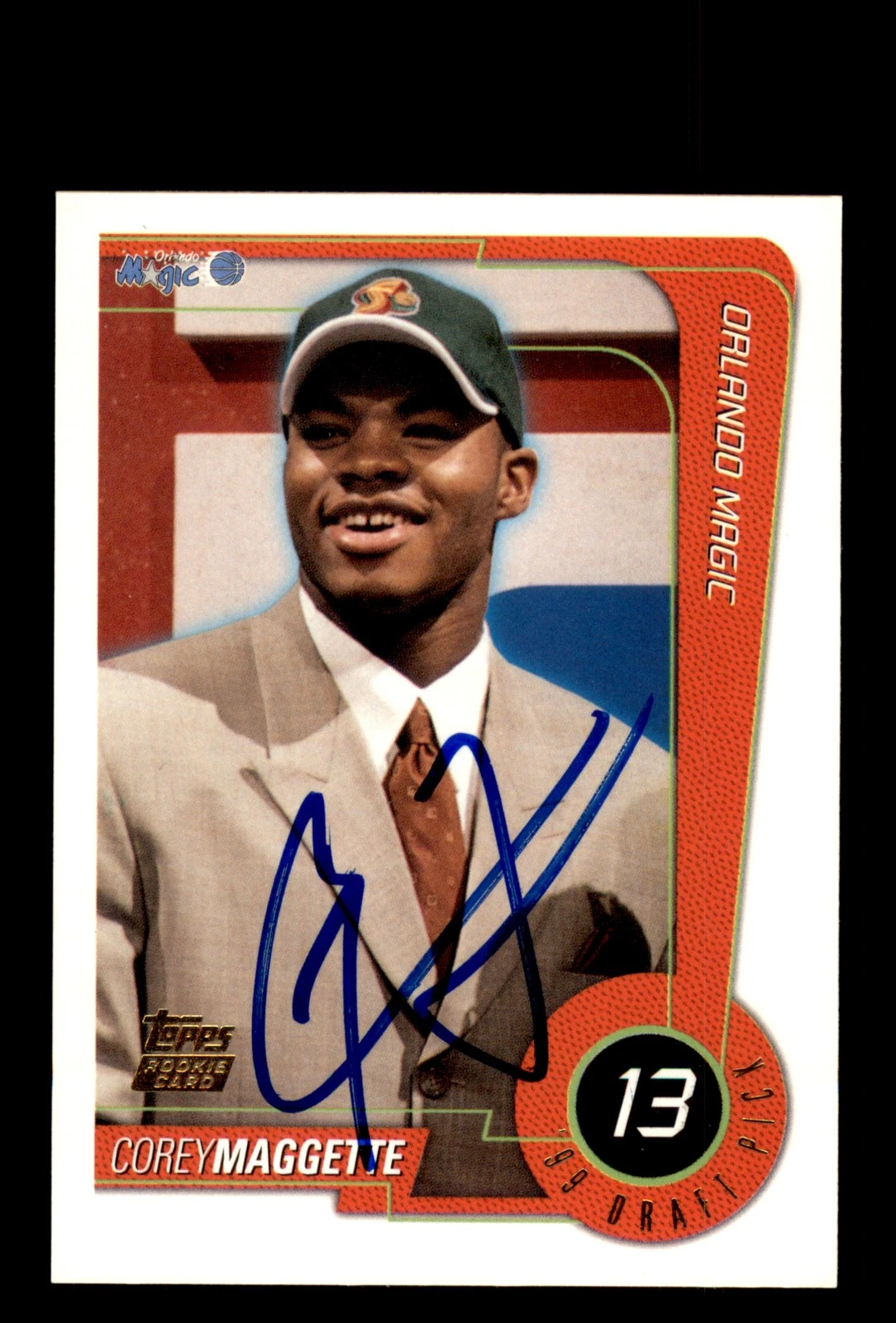Signed Basketball Card Auto Corey Maggette 1999-00 Topps #112 Orlando Magic