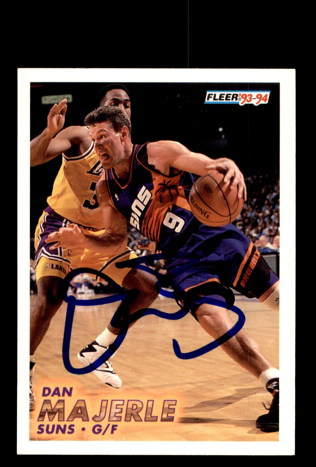 Signed Basketball Card Auto Dan Majerle 1993-94 Fleer #169 Phoenix Suns