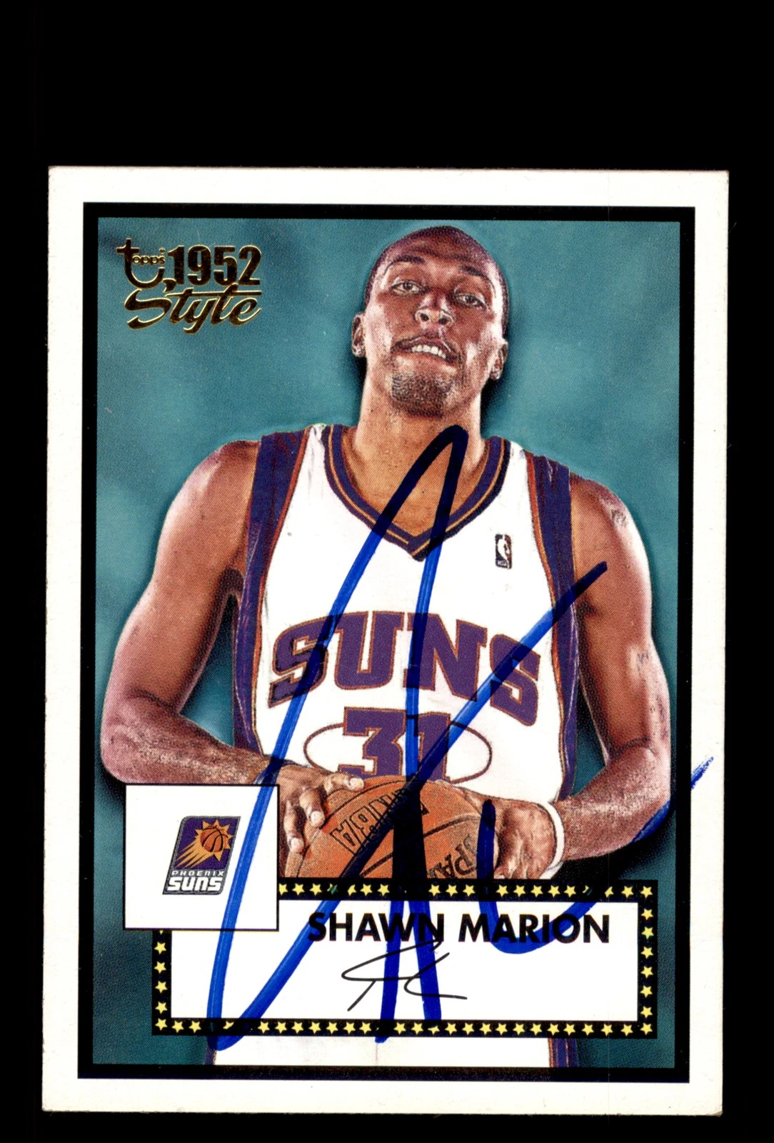 Signed Basketball Card Auto Shawn Marion 2005-06 Topps 1952 Style #100 Suns