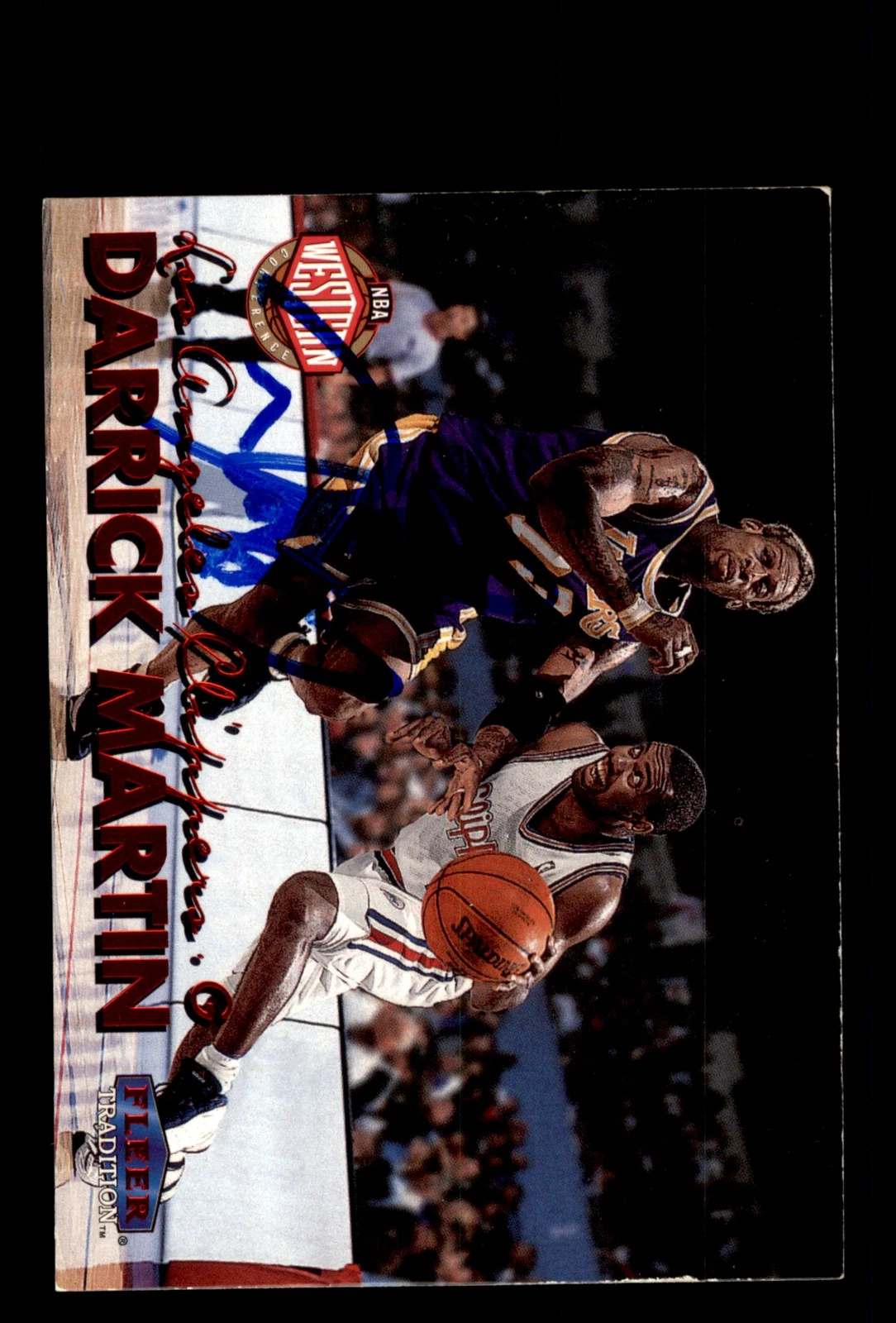 Signed Basketball Card Auto Darrick Martin 1999-00 Fleer Tradition #19 Clippers