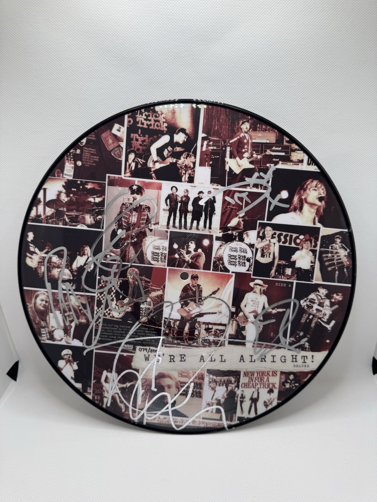 Cheap Trick Signed Vinyl We’re All Alright Picture Disc Autograph PSA/DNA COA