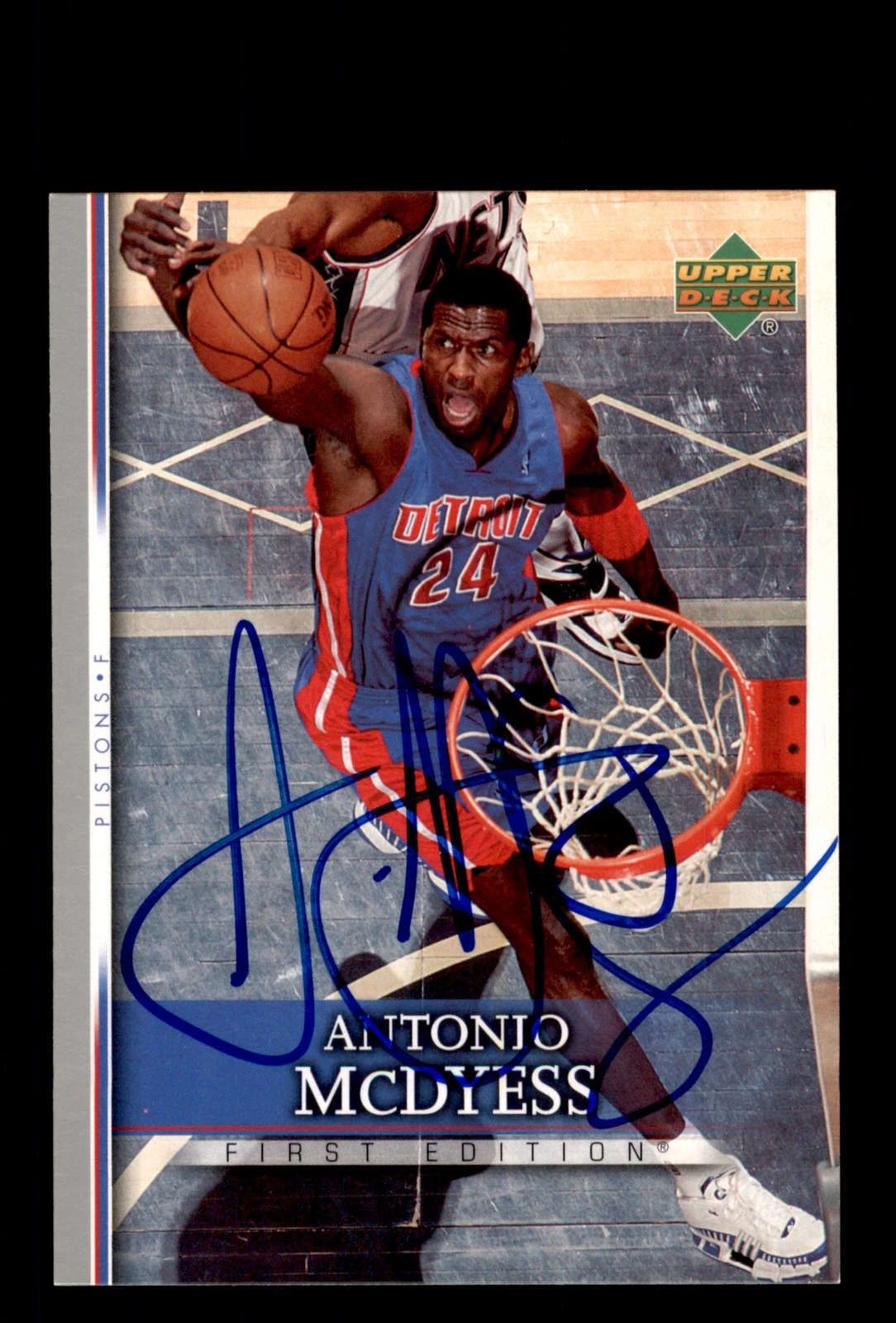 Signed Basketball Card Auto Antonio McDyess 2007-08 Upper Deck First Edition