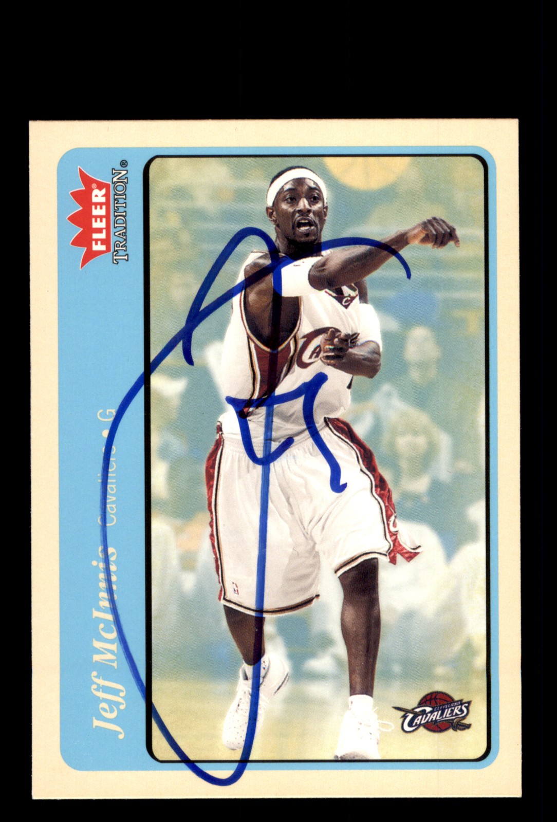 Signed Basketball Card Auto Jeff McInnis 2004-05 Fleer Tradition #187 Blue