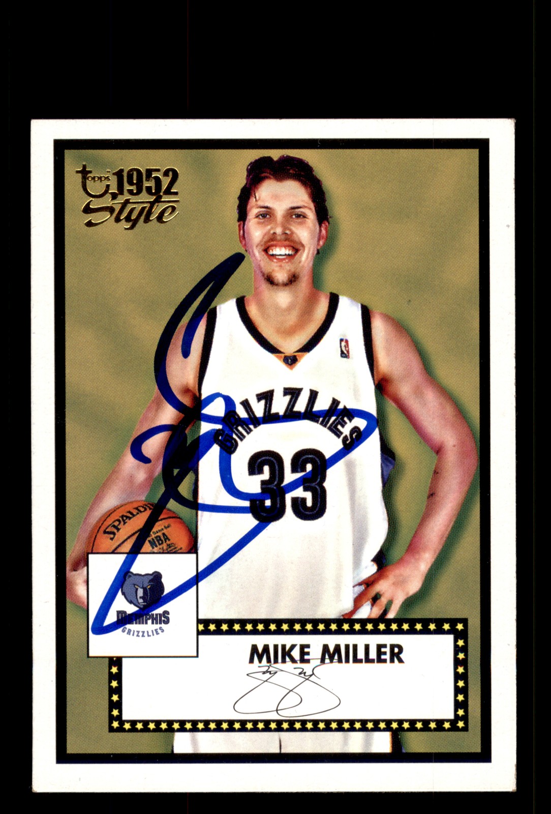 Signed Basketball Card Auto Mike Miller 2005-06 Topps 1952 Style #127 Grizzlies