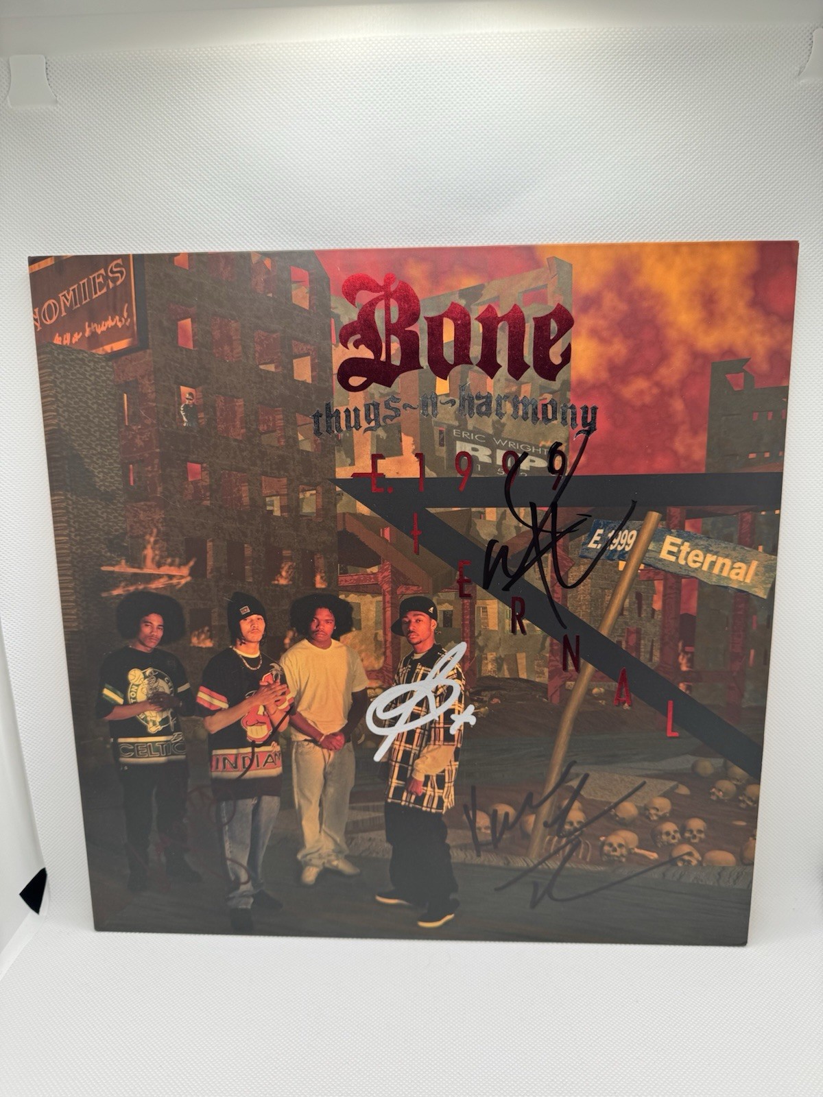 Bone Thugs-N-Harmony Signed Vinyl E. 1999 Eternal PSA/DNA COA autograph Rap