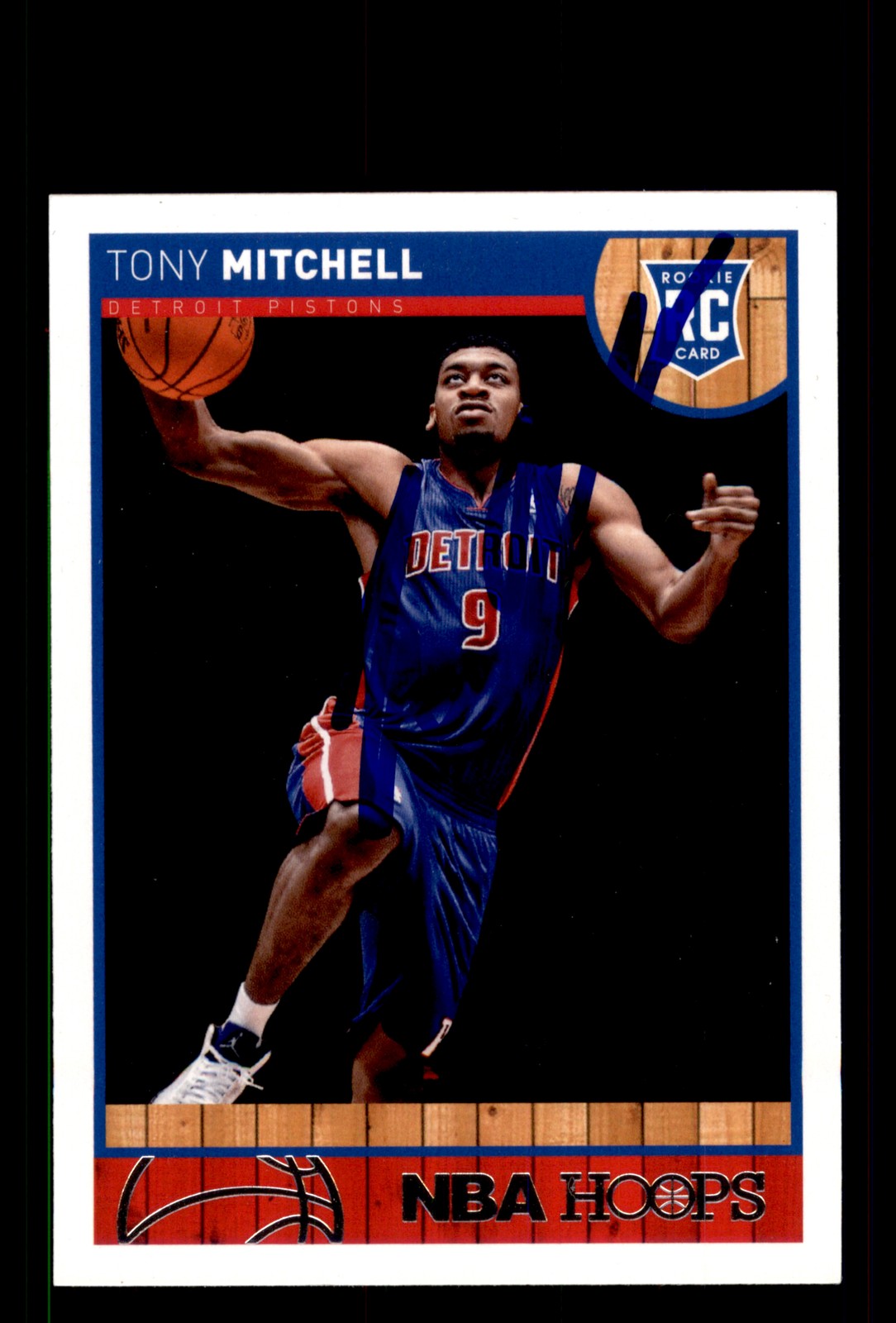 Signed Basketball Card Auto Tony Mitchell 2013-14 Hoops #293 Detroit Pistons