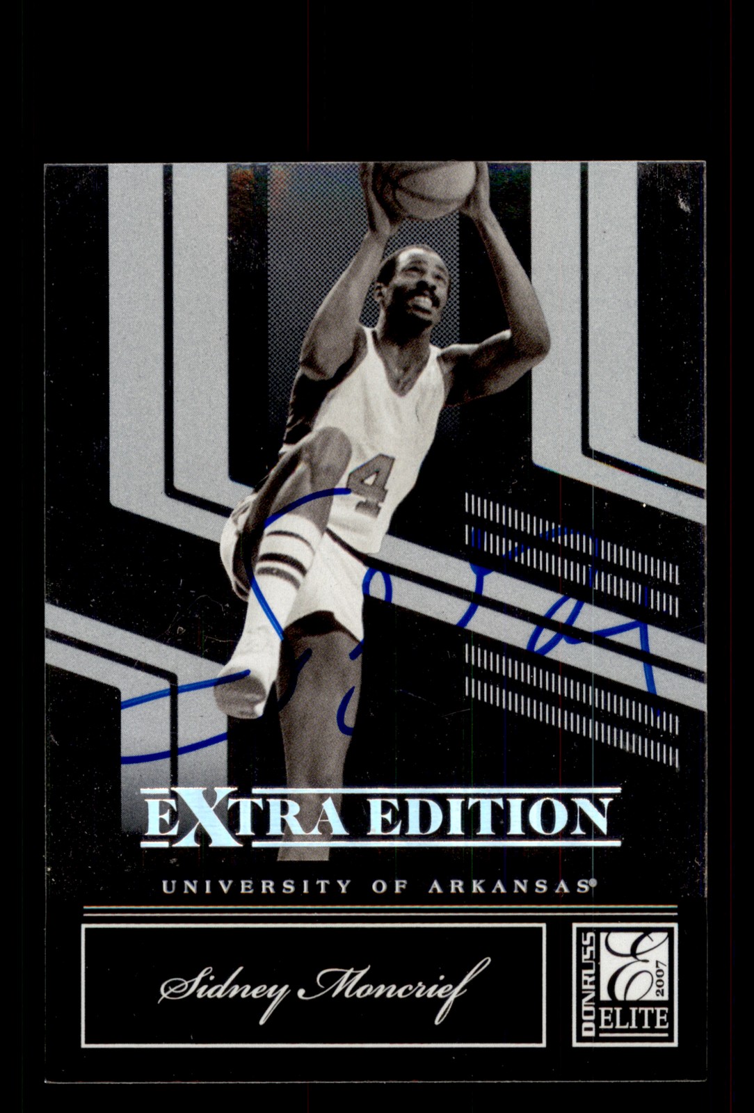 Signed Basketball Card Auto Sidney Moncrief 2007 Donruss Elite Extra Edition #86