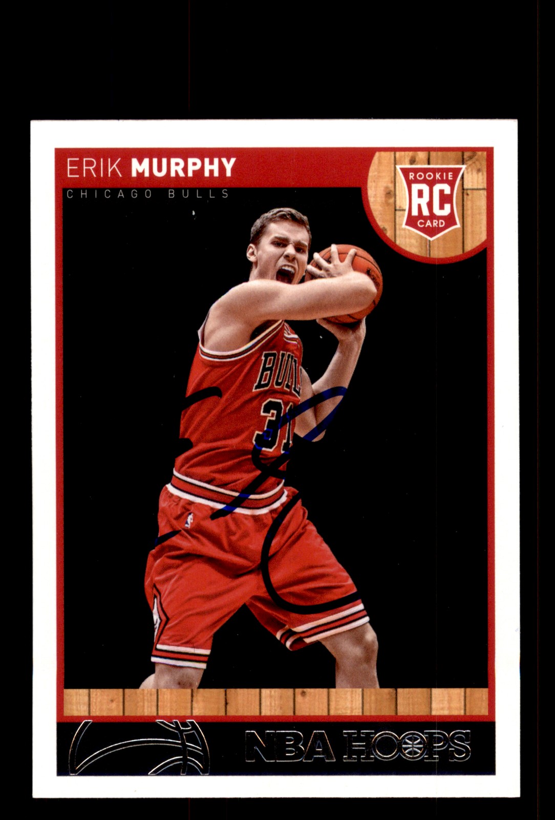 Signed Basketball Card Auto Erik Murphy 2013-14 Hoops #300 Chicago Bulls