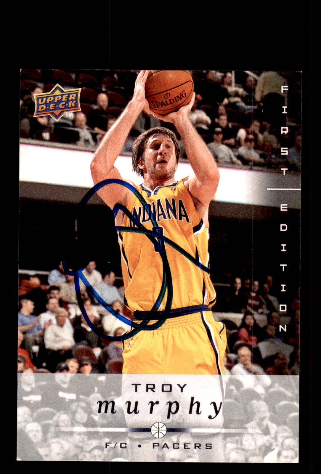 Signed Basketball Card Auto Troy Murphy 2008-09 Upper Deck First Edition #72