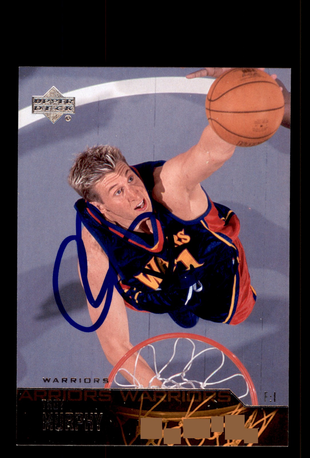 Signed Basketball Card Auto Troy Murphy 2003-04 Upper Deck #76 Warriors