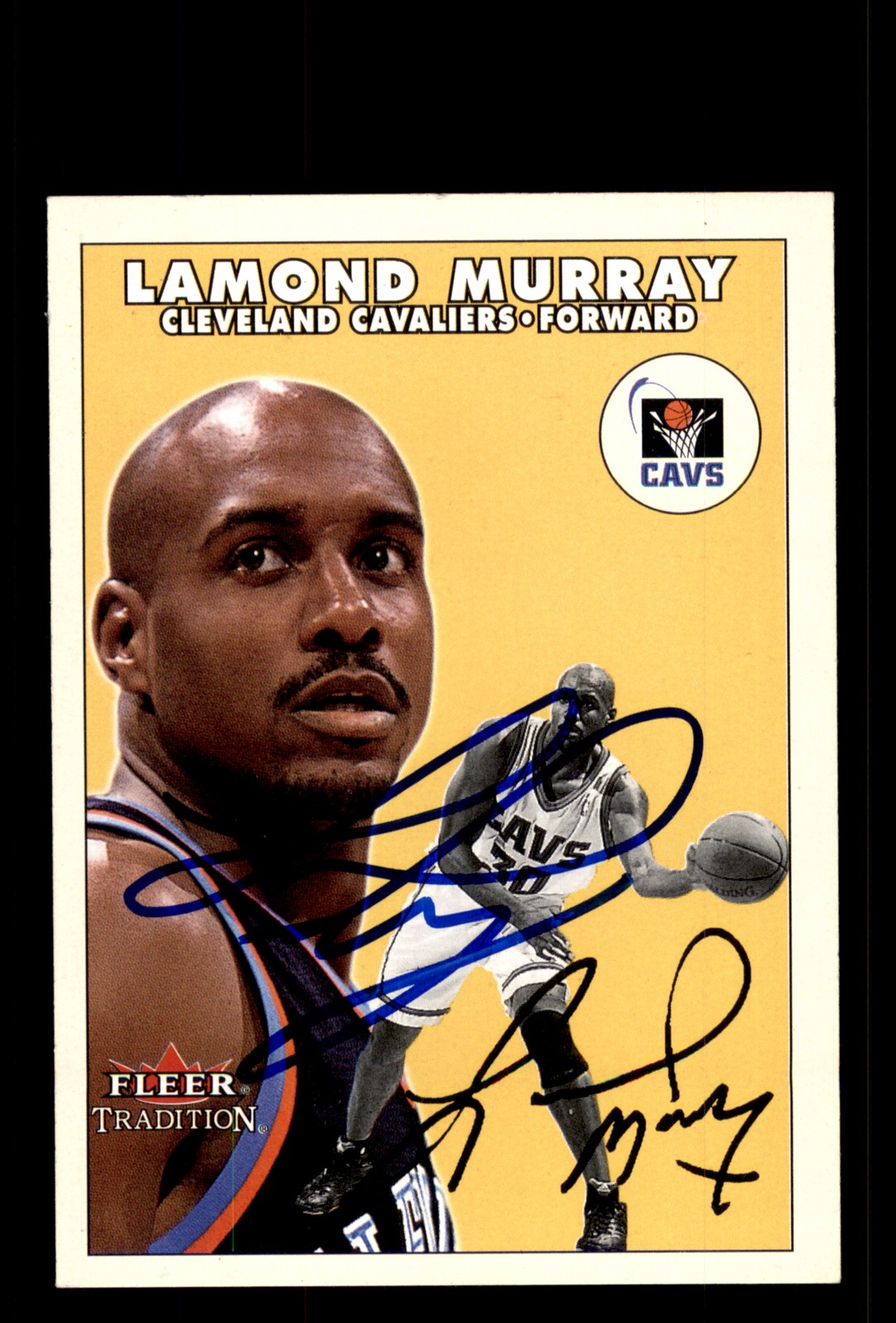 Signed Basketball Card Auto Lamond Murray 2000-01 Fleer Tradition #164 Cavaliers