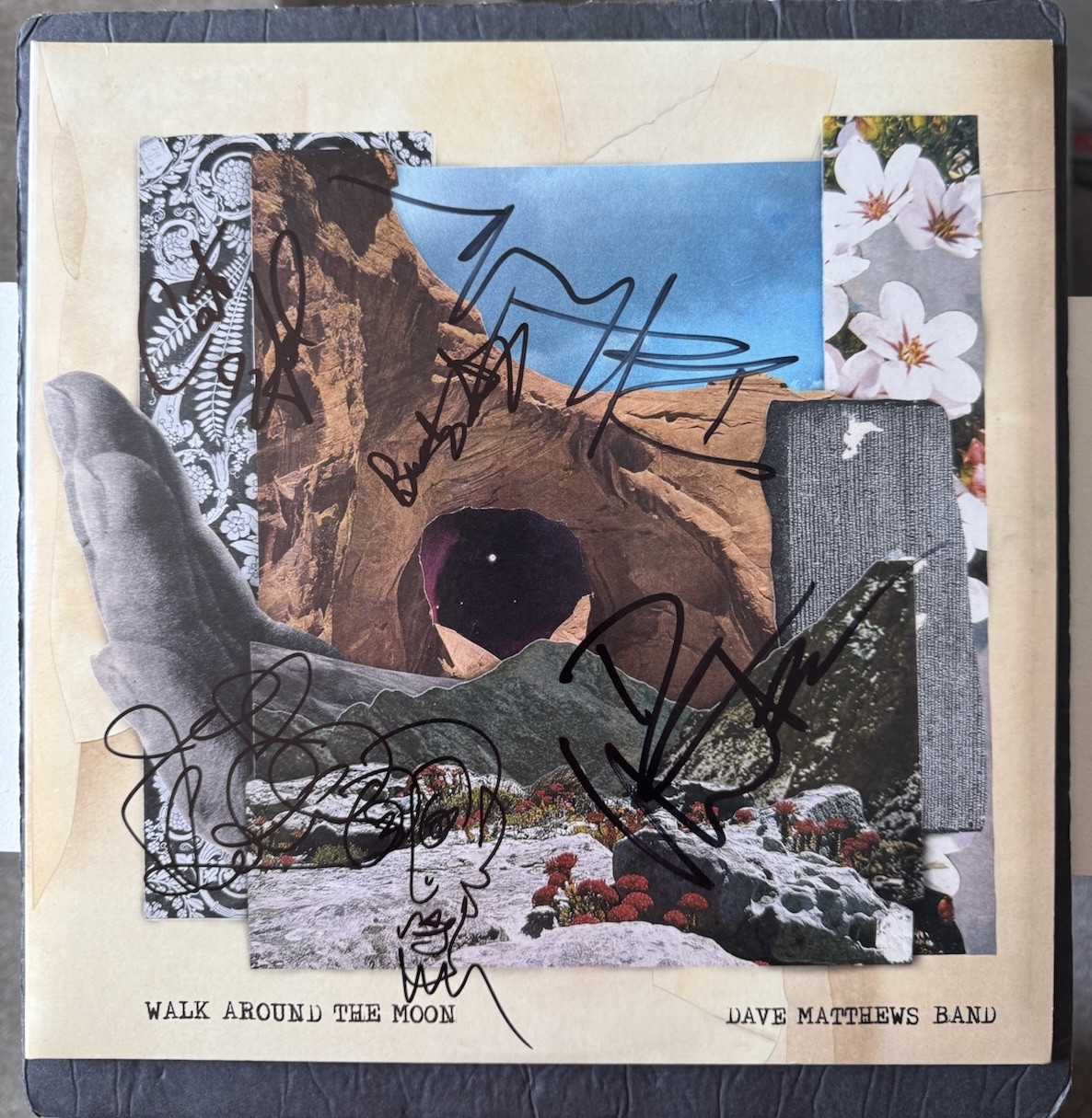 Dave Matthews Band Signed Vinyl Walk Around the Moon JSA COA Autographed By 4