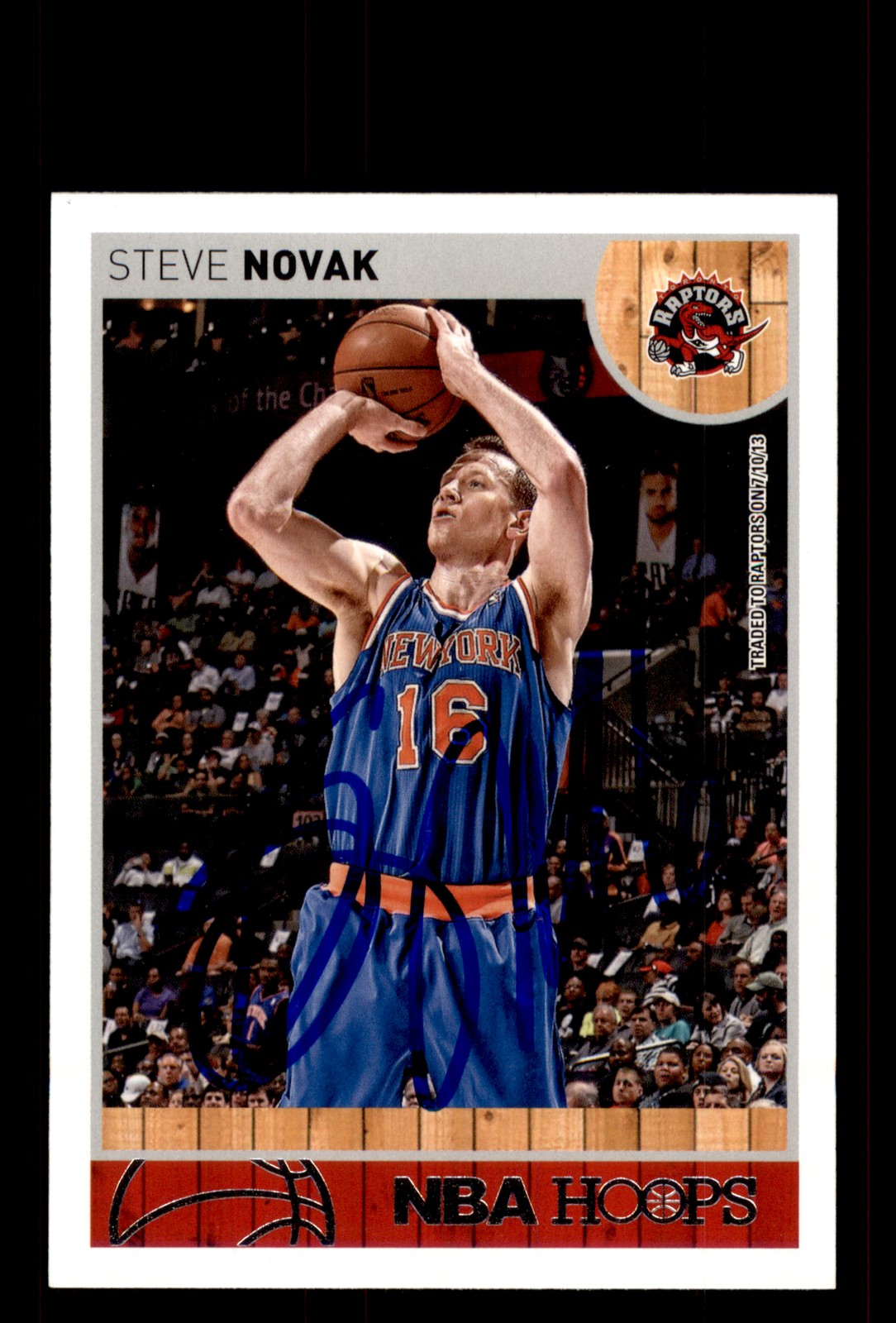 Signed Basketball Card Auto Steve Novak 2013-14 Hoops #83 Toronto Raptors