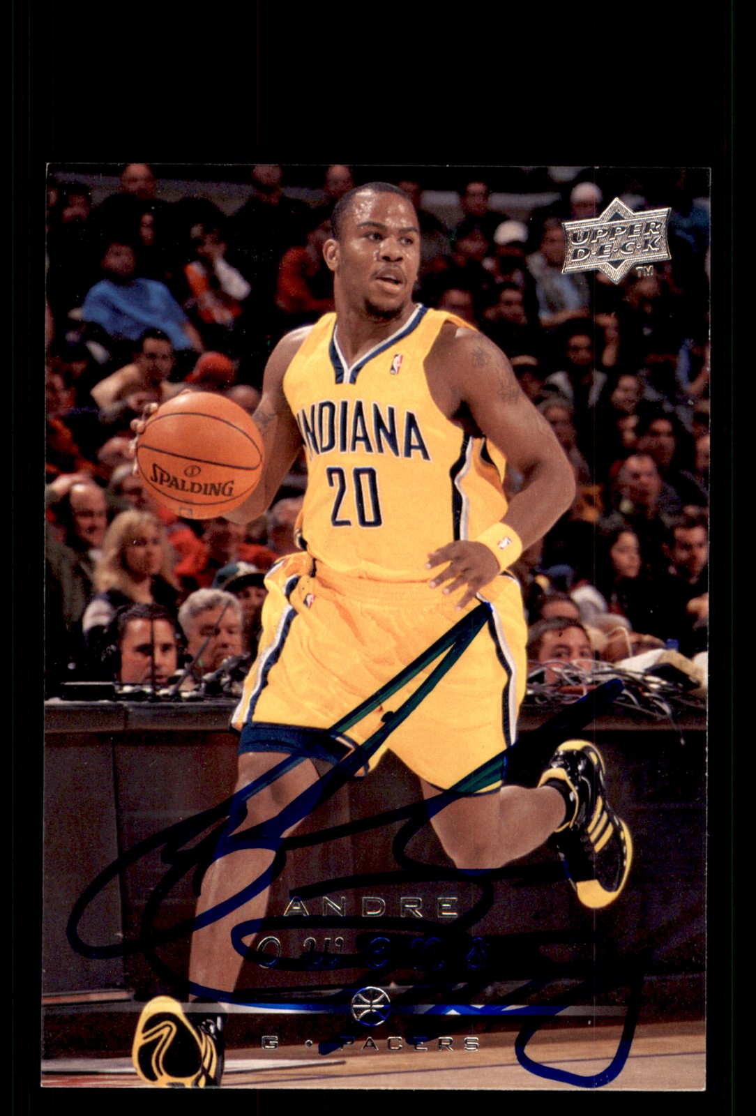 Signed Basketball Card Auto Andre Owens 2008-09 Upper Deck #66 Indiana Pacers